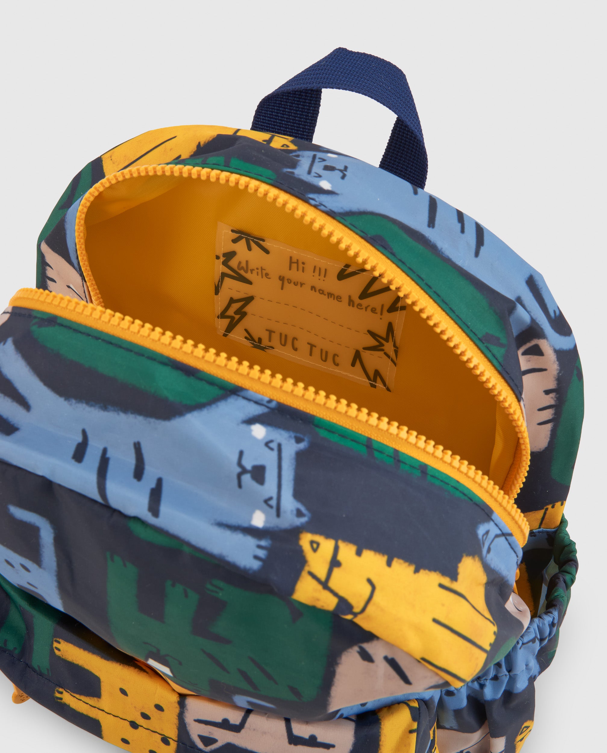 Mochila de niño con estampado de tigres y cierre ajustable