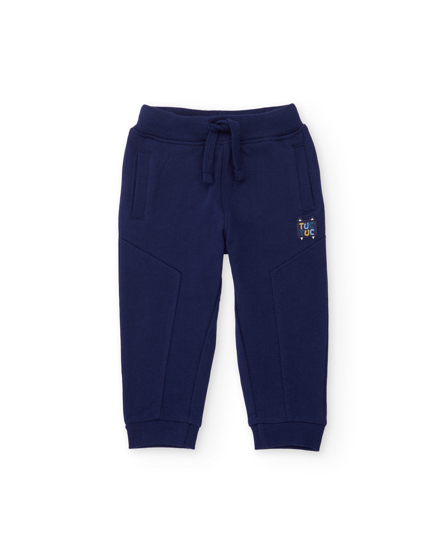 Pantalon en molleton pour garçon avec taille réglable et toucher chaud