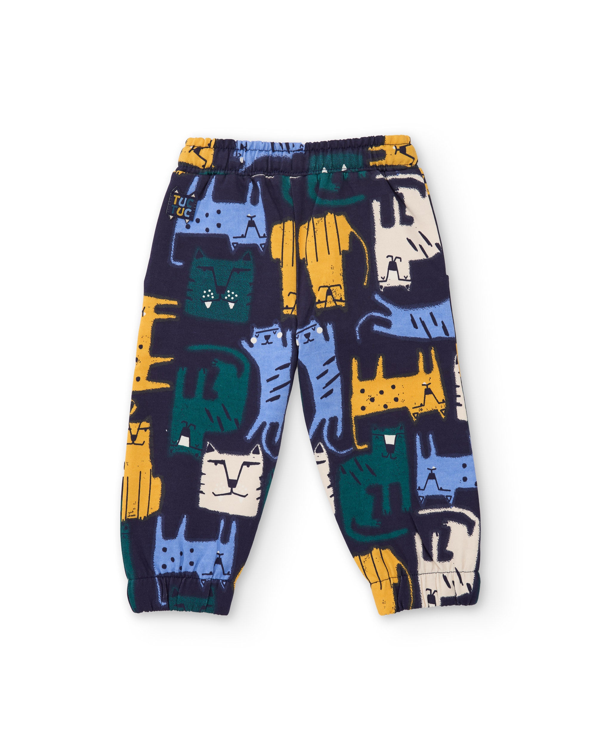 Conjunto de niño de felpa con sudadera de diseño de tigre y pantalón a juego