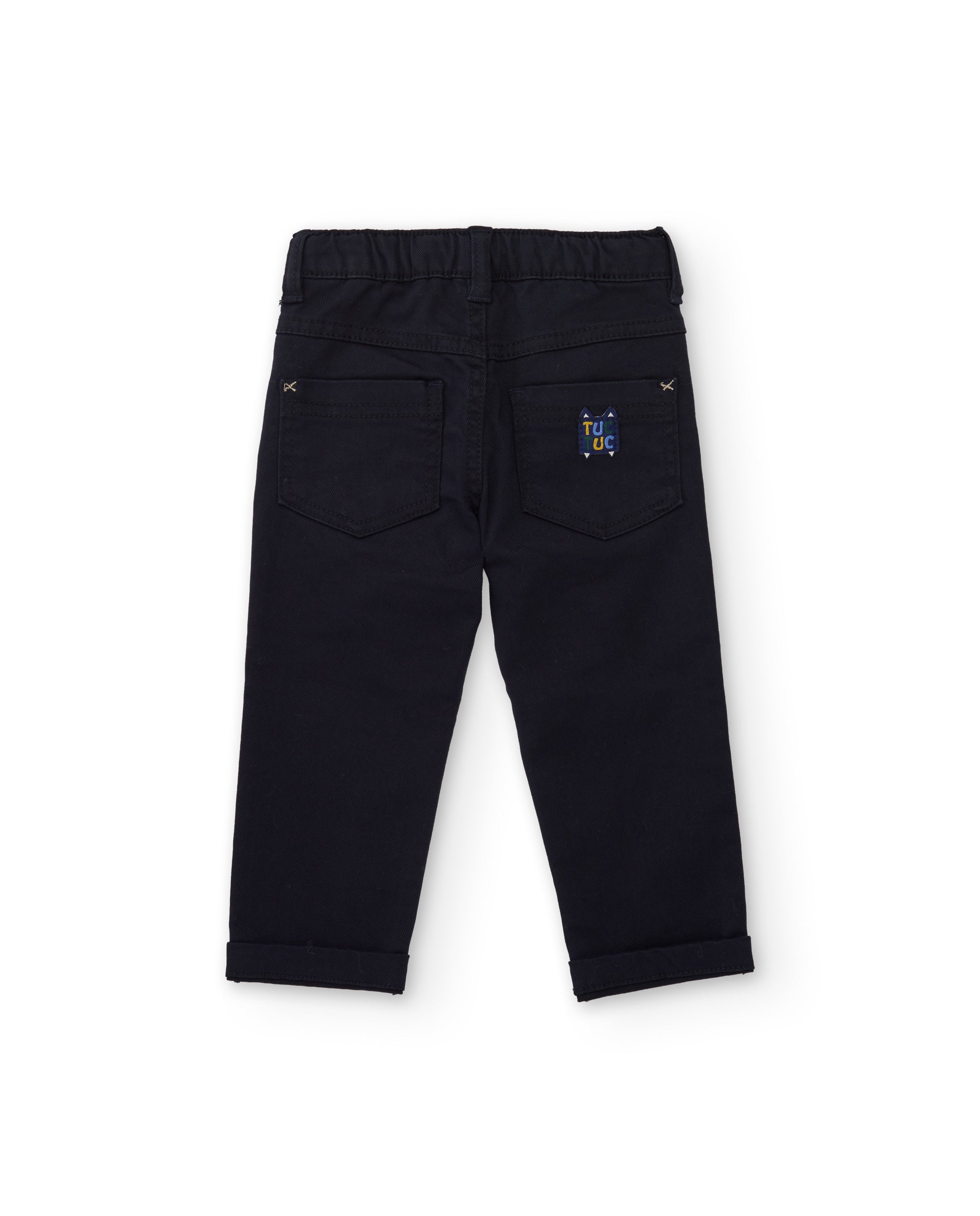 Pantalón de niño de algodón con corte recto y tejido resistente