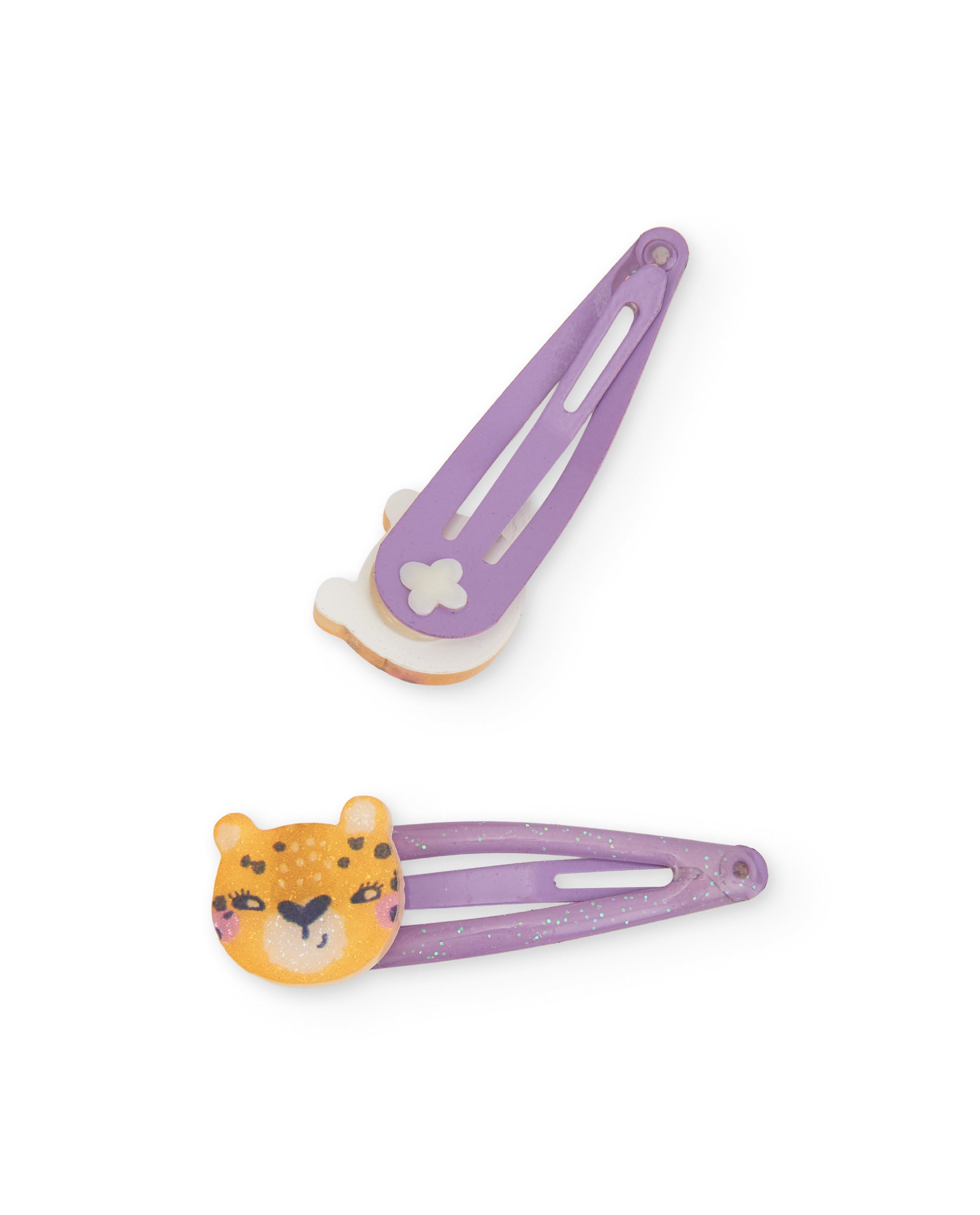 Clips de pelo de niña con diseño de tigre y colores divertidos