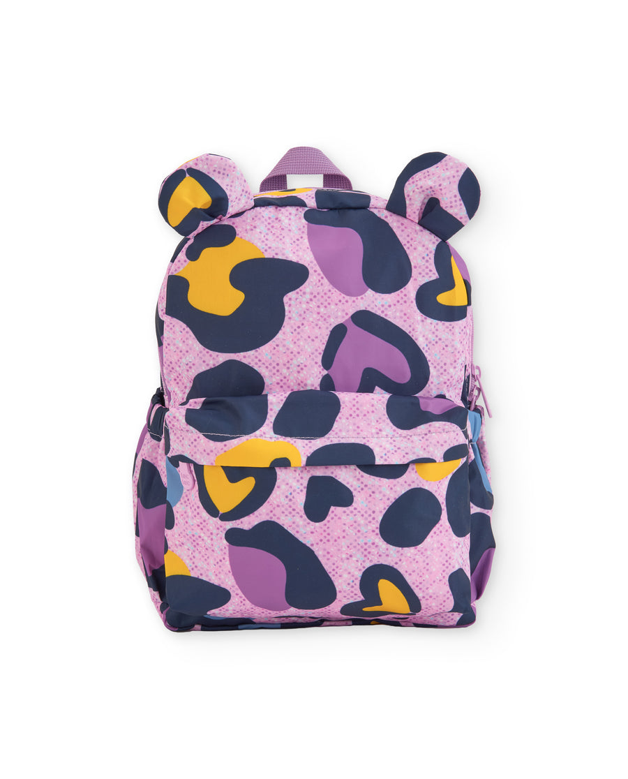 Mochila de niña con estampado animal print y diseño divertido