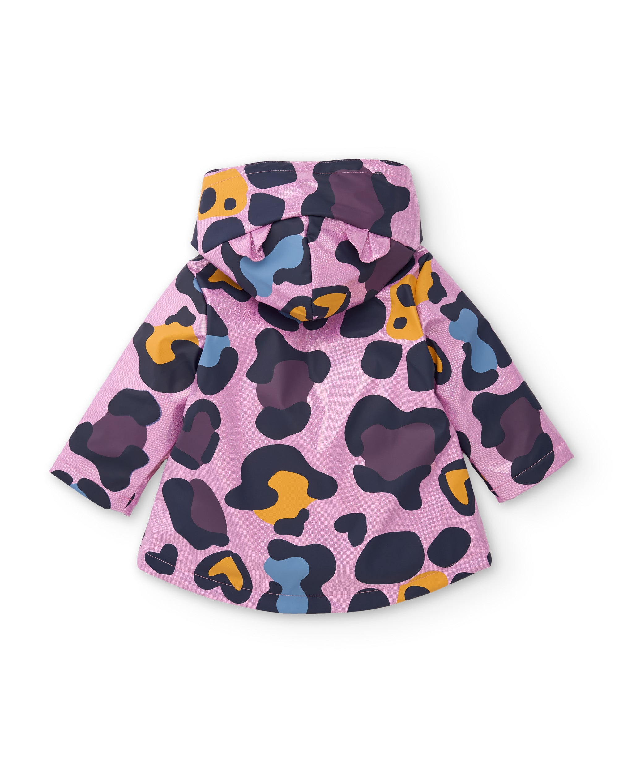 Chubasquero de niña con estampado animal print y capucha