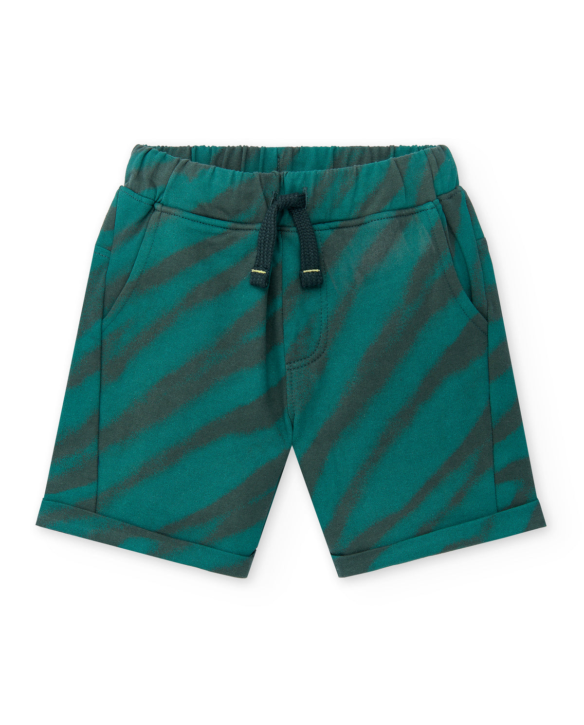 Bermuda felpa rayas verde niño Savage Spirit