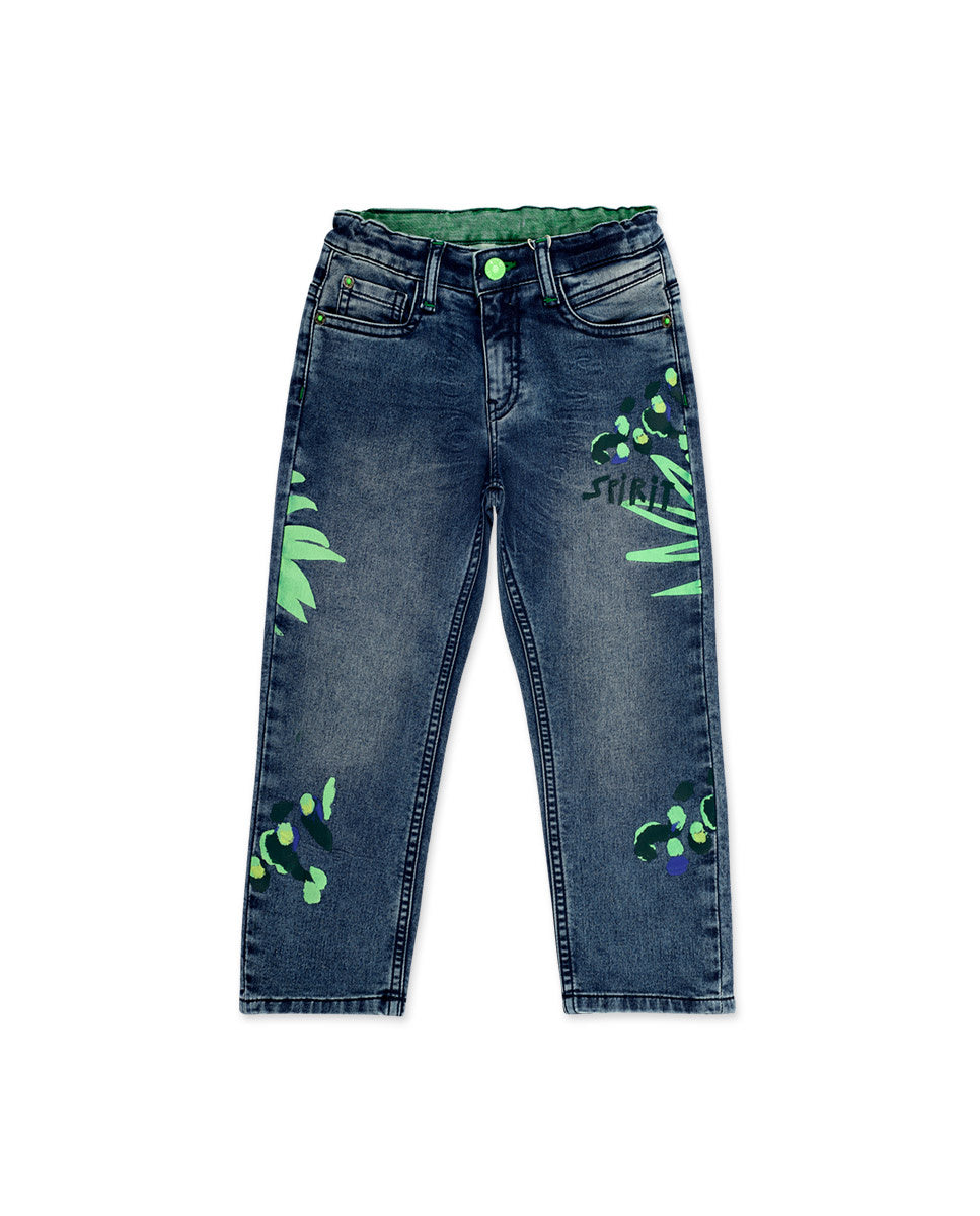 Pantalón denim azul niño Savage Spirit