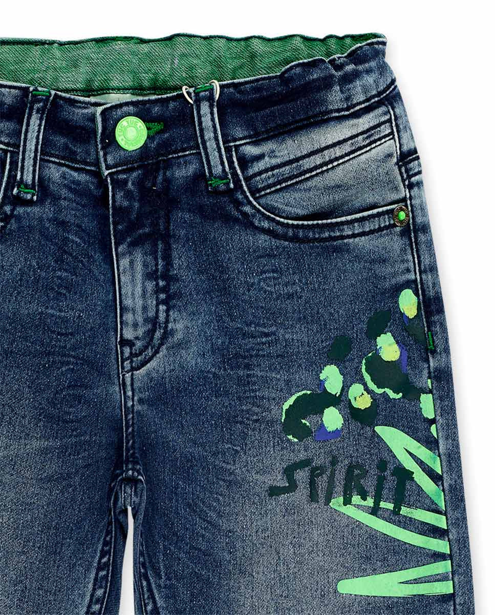 Pantalón denim azul niño Savage Spirit