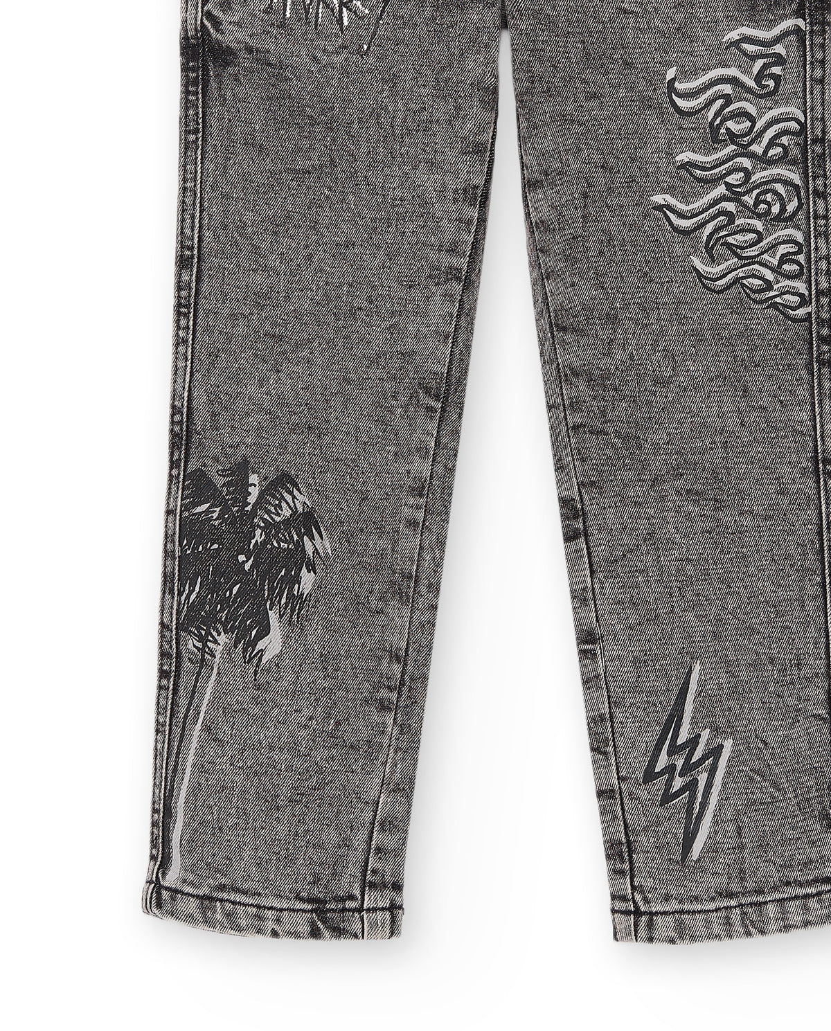 Pantalón denim gris niño Race Car