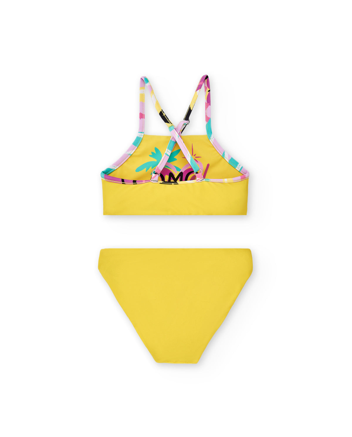 Bikini reversible amarillo niña Flamingo Mood