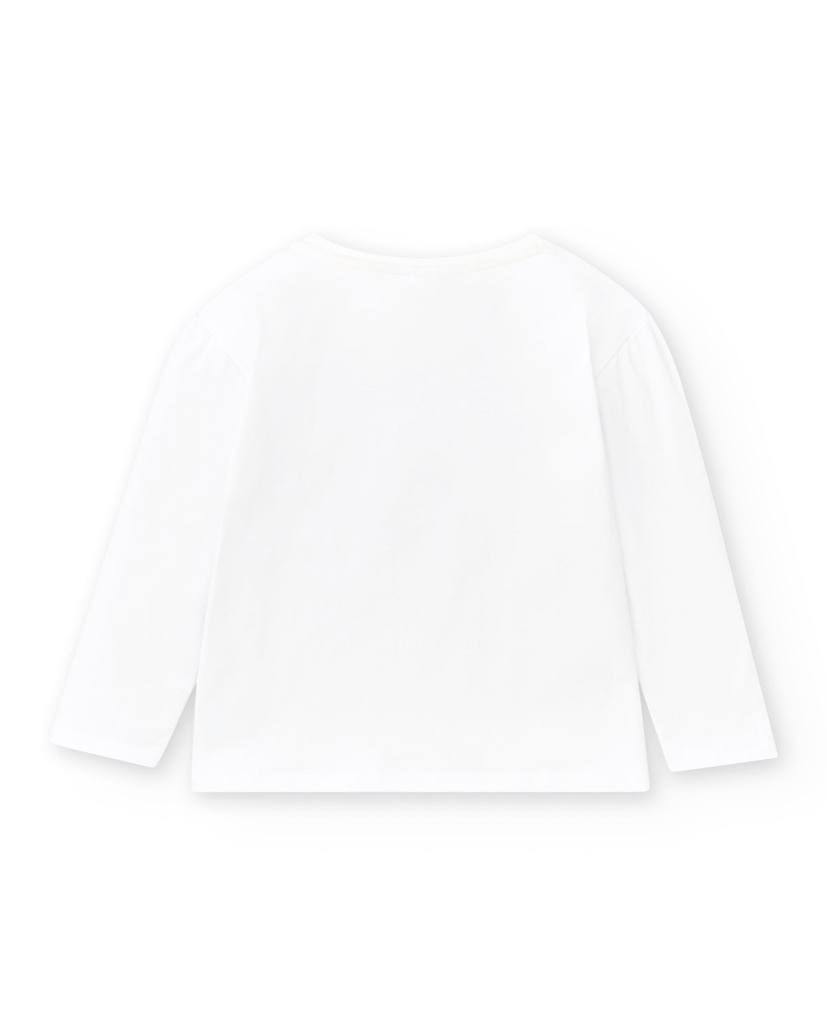 Camiseta larga punto blanco niña Flamingo Mood