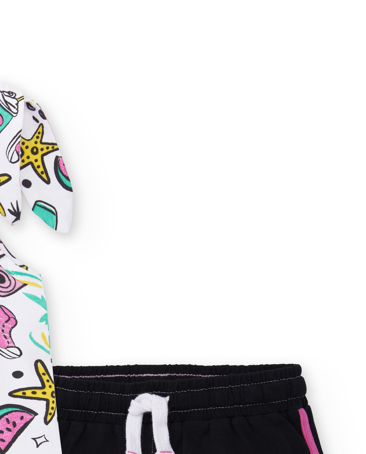 Conjunto punto blanco negro niña Flamingo Mood