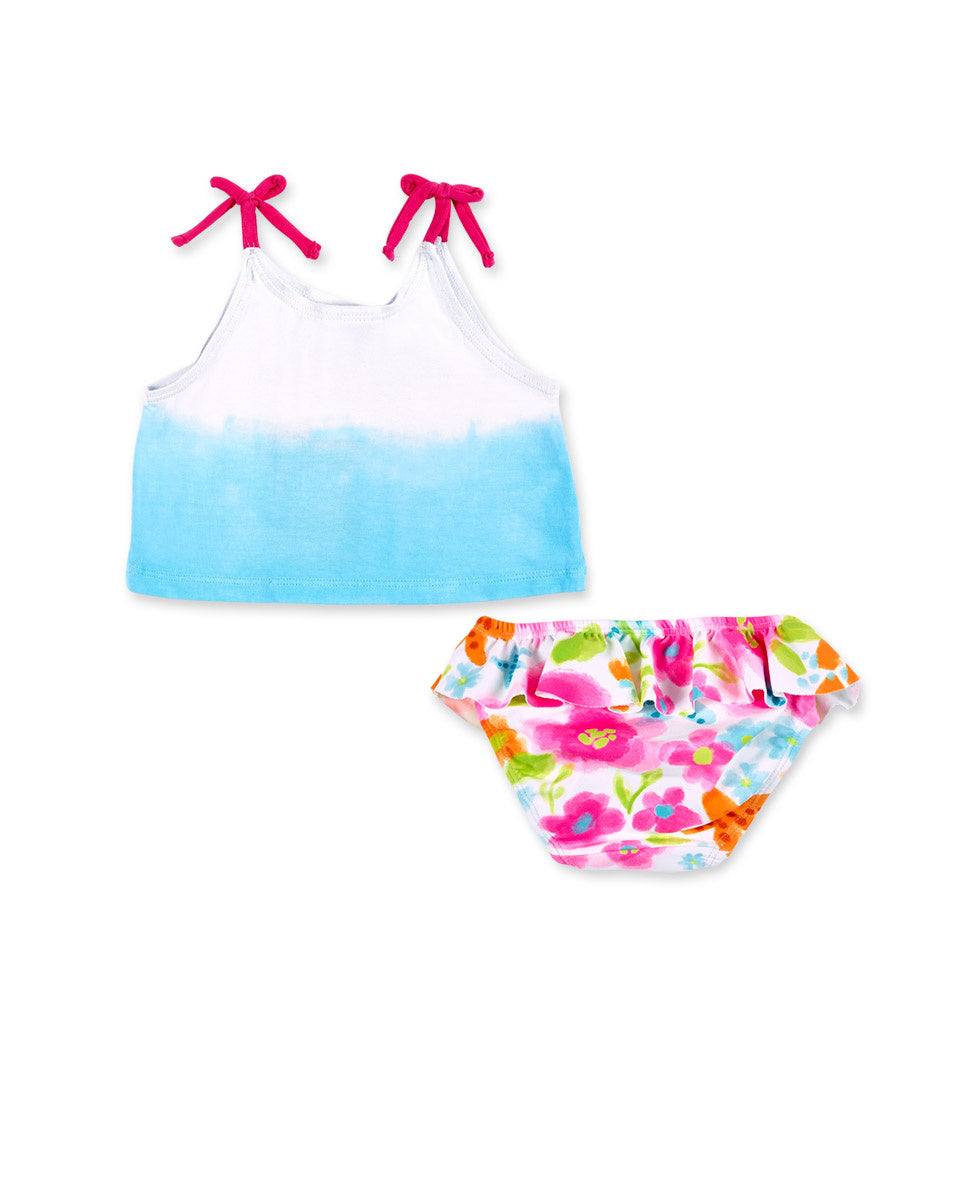 Conjunto baño azul niña Over the Rainbow