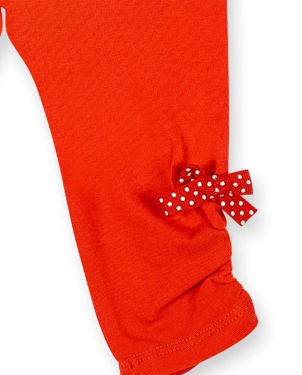 Conjunto punto blanco rojo niña Frutti
