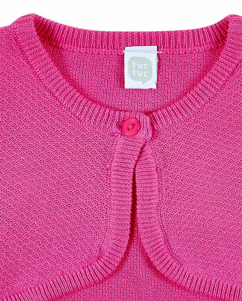 Chaqueta tricot fucsia niña Paradiso