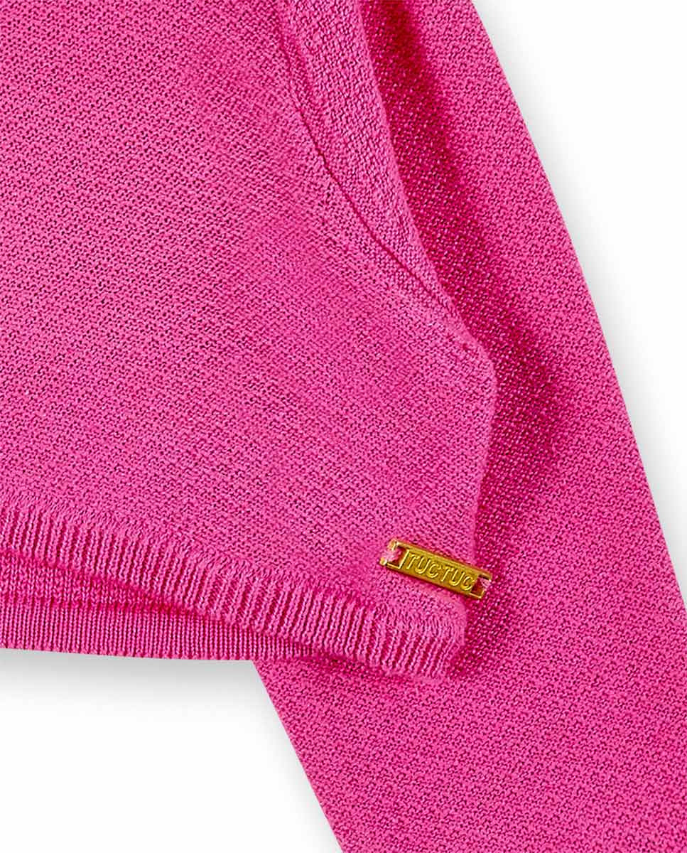 Chaqueta tricot fucsia niña Paradiso
