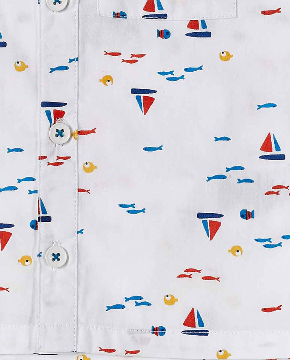 Camisa popelín blanco niño Salty Air