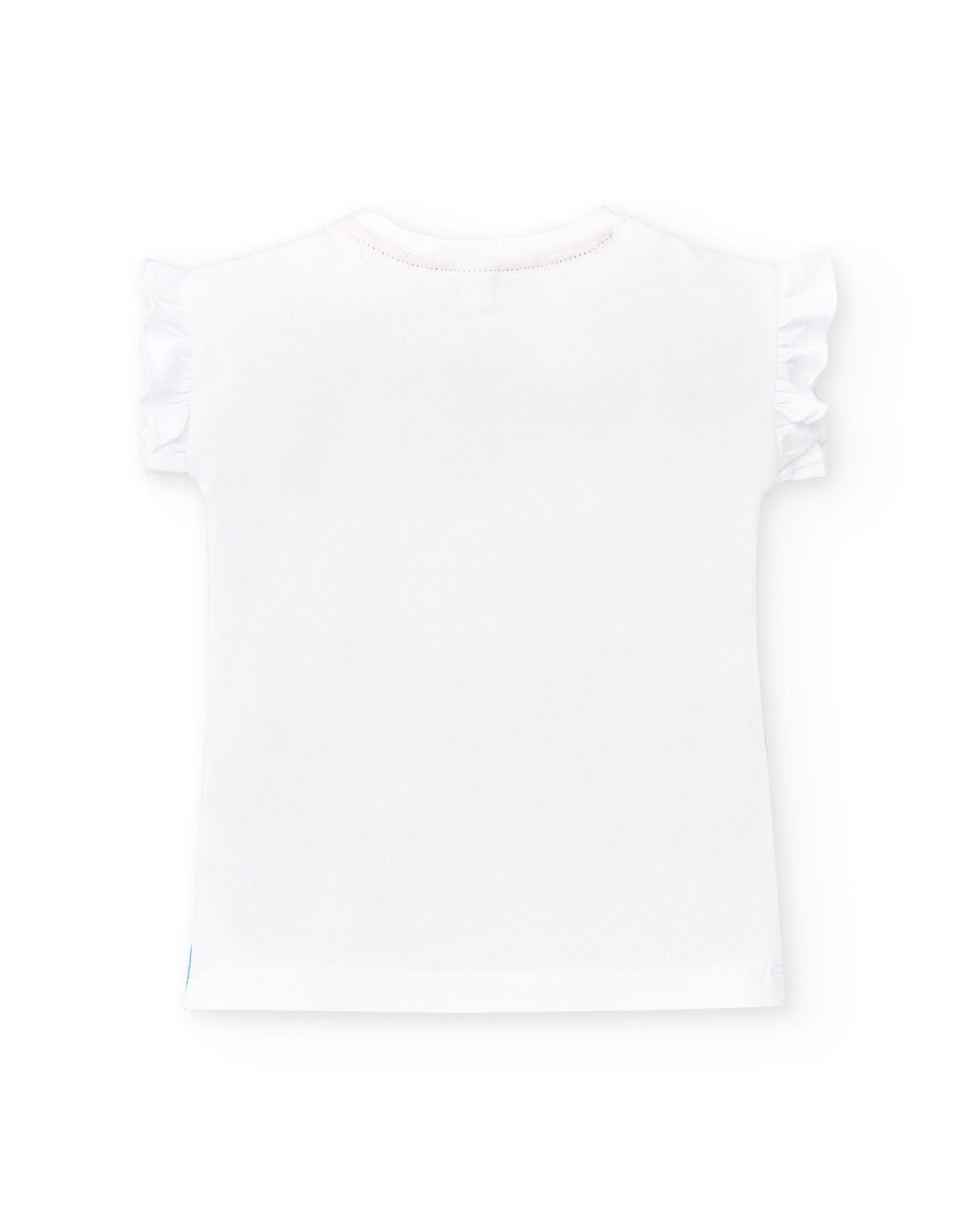 Camiseta punto blanco volante niña Salty Air