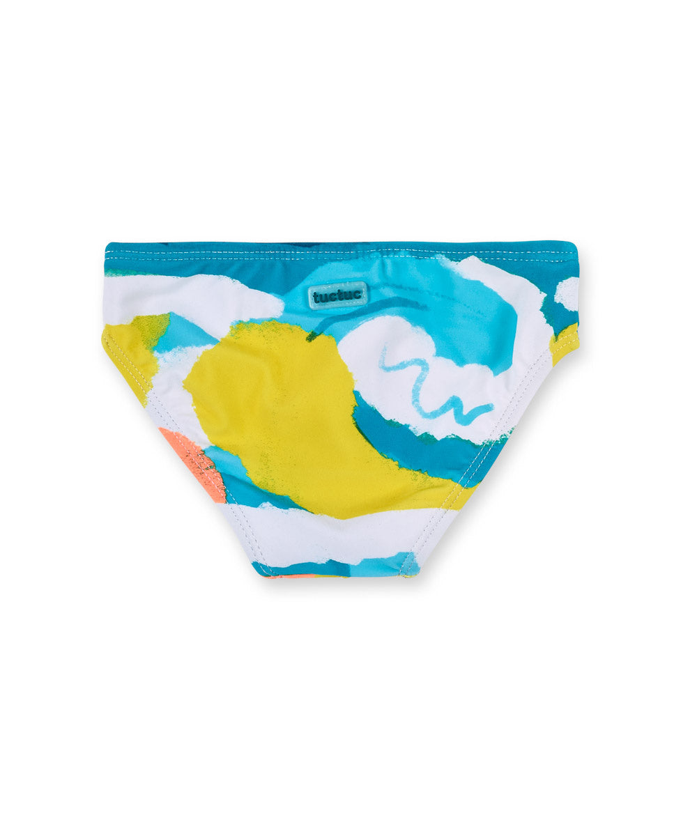 Bañador slip blanco niño Laguna Beach