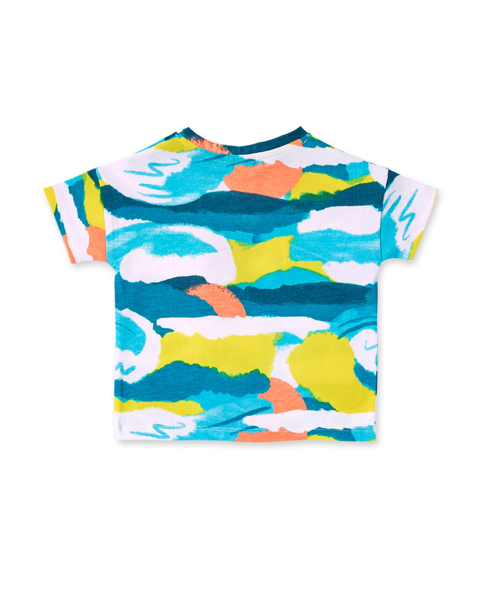 Camiseta punto azul blanco niño Laguna Beach