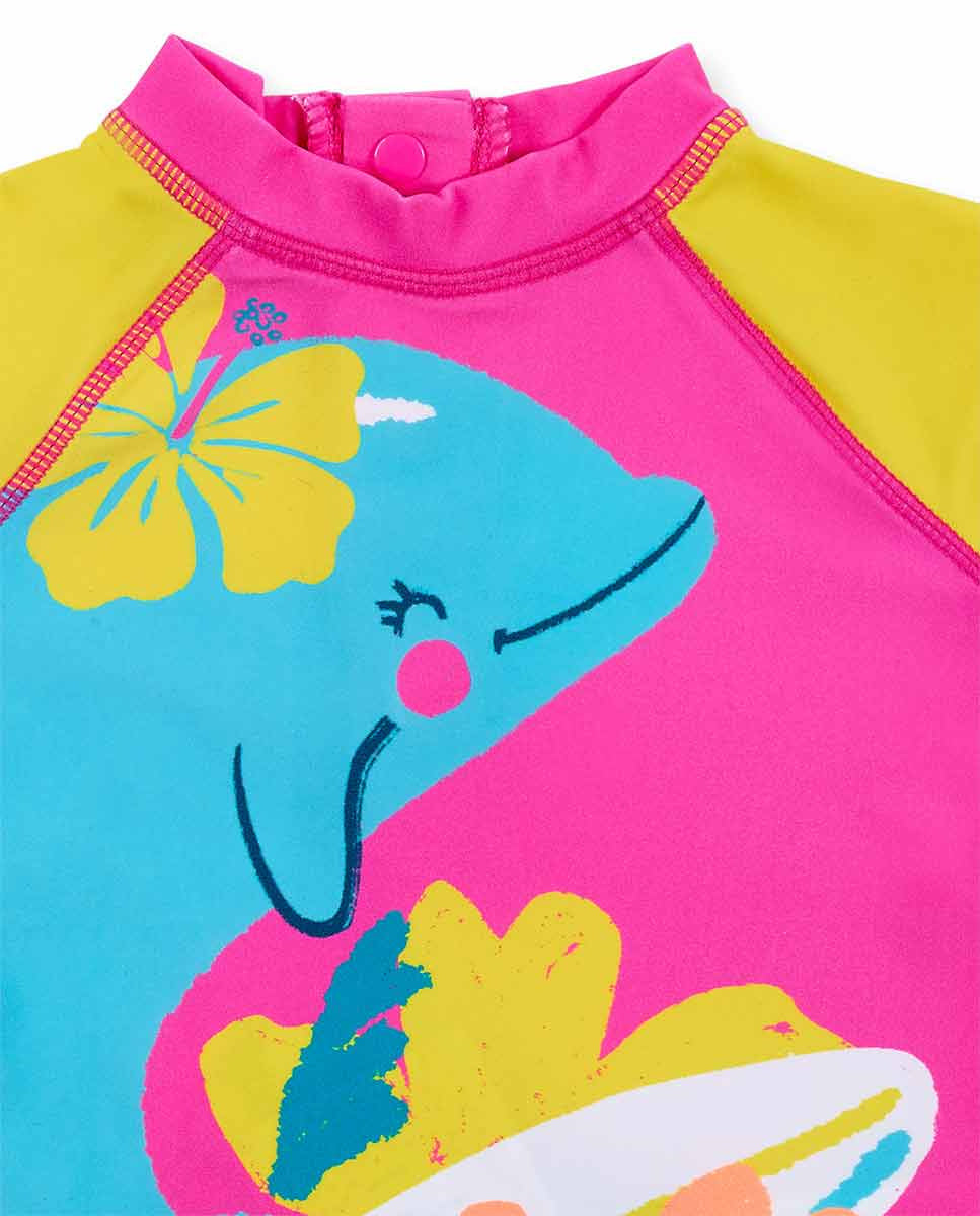 Camiseta baño fucsia niña Laguna Beach