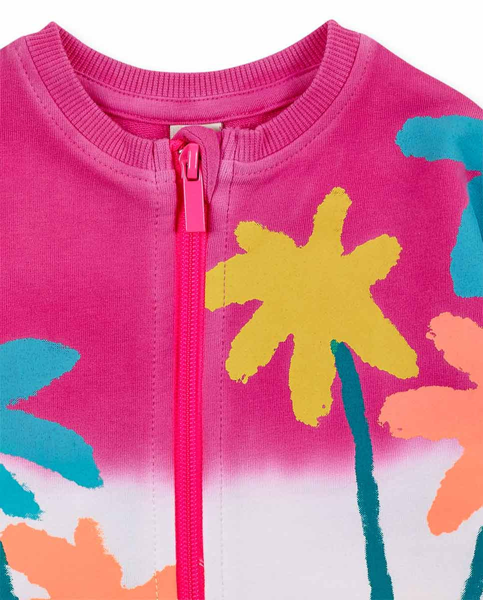 Chaqueta felpa fucsia niña Laguna Beach