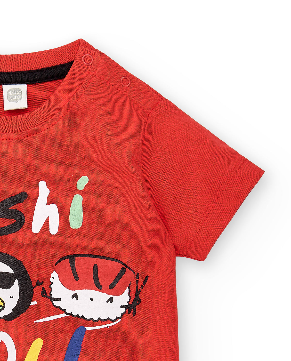 Camiseta punto rojo niño Hey Sushi