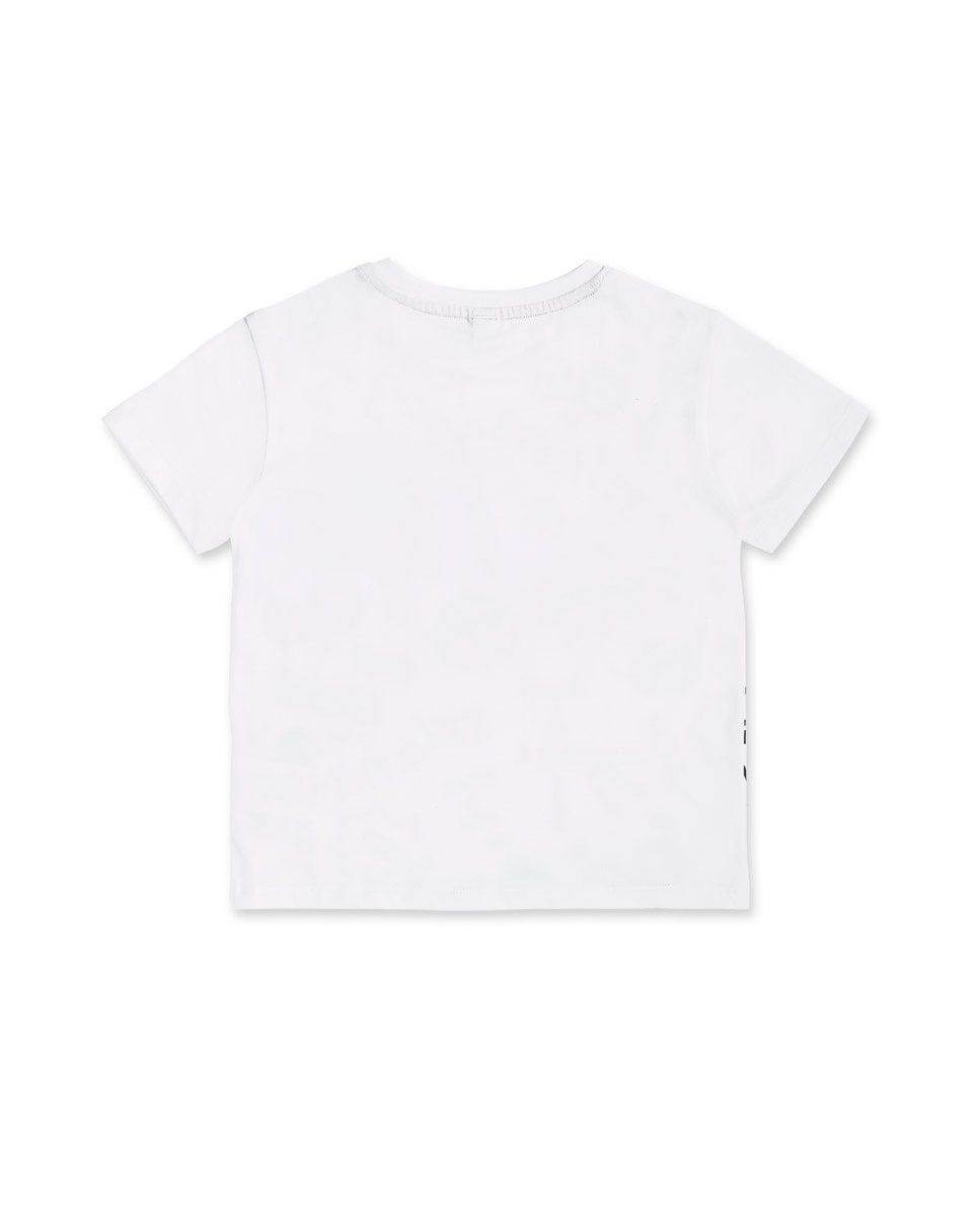 Camiseta punto blanco estampado niño Hey Sushi