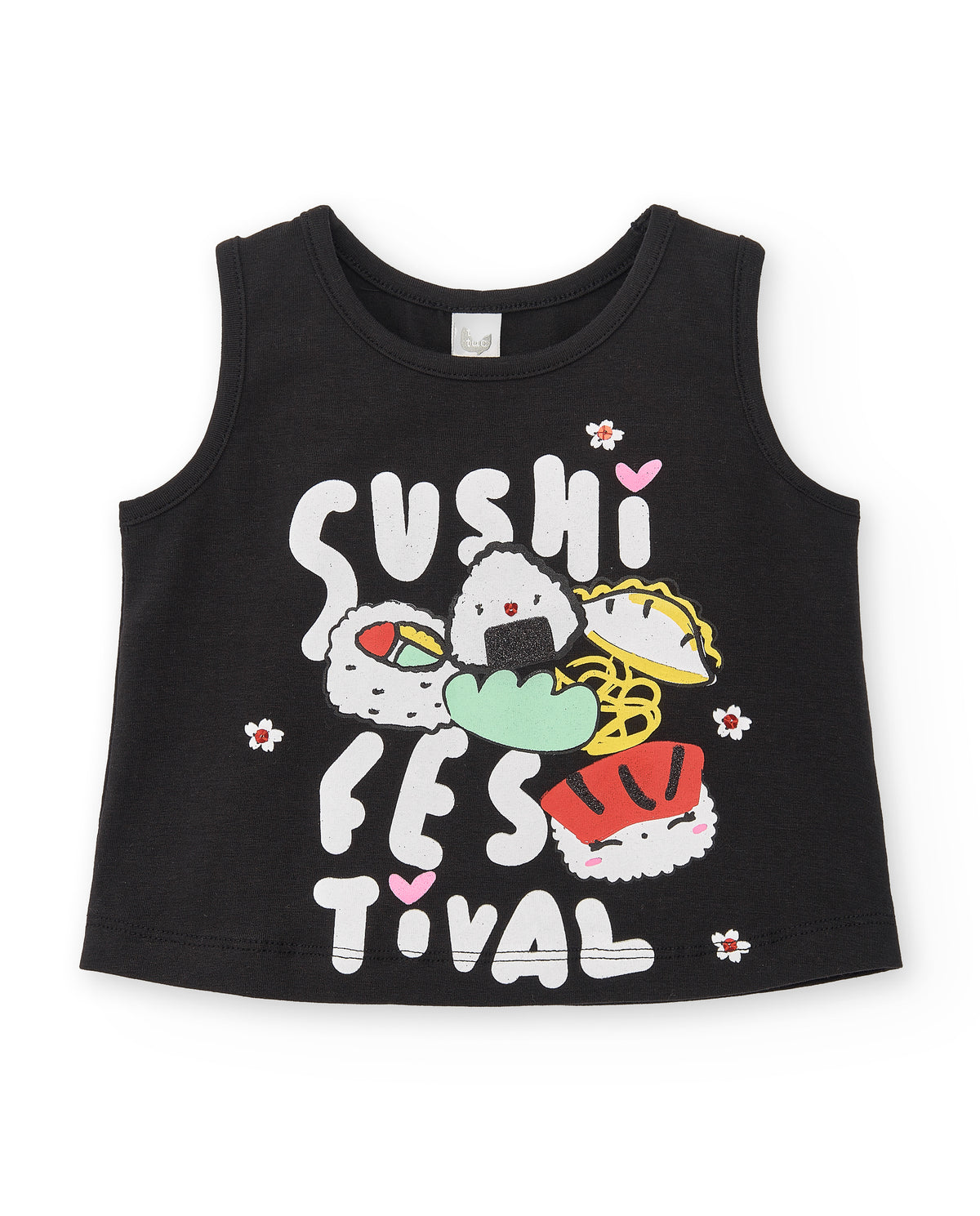 Camiseta punto negro niña Hey Sushi