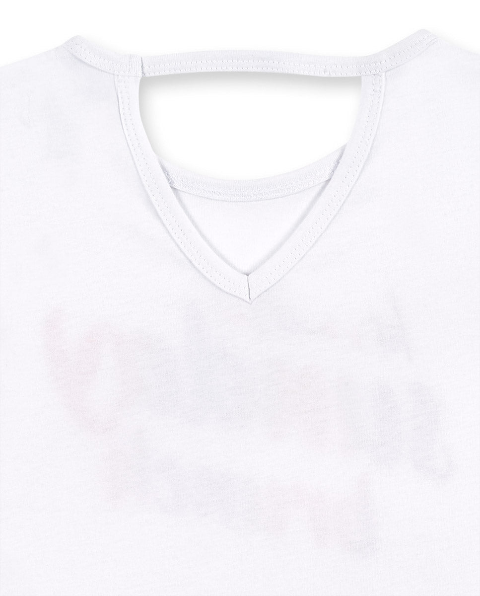 Camiseta punto blanco niña Sunday Brunch