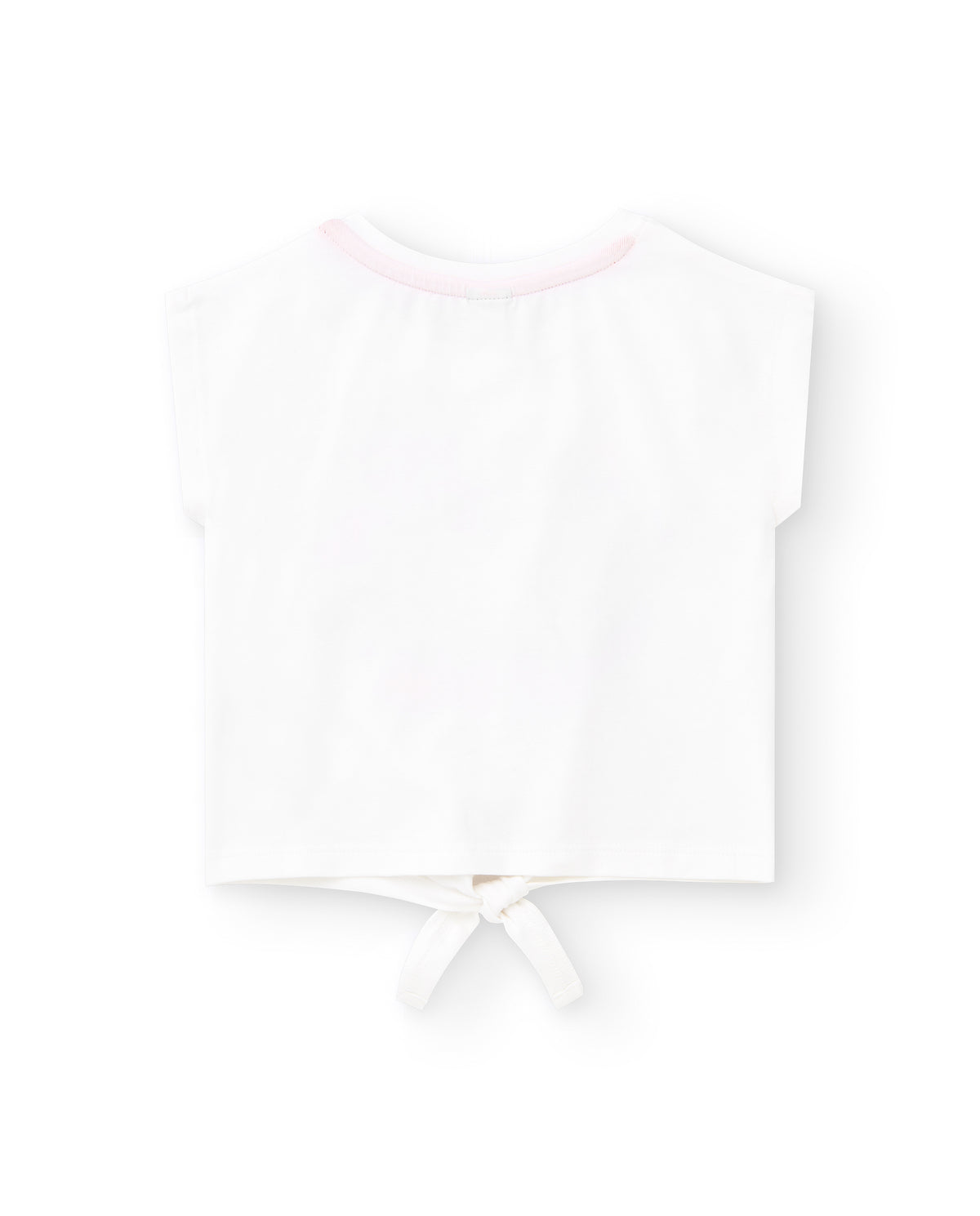 Camiseta punto manga corta para niña en blanco colección Salty