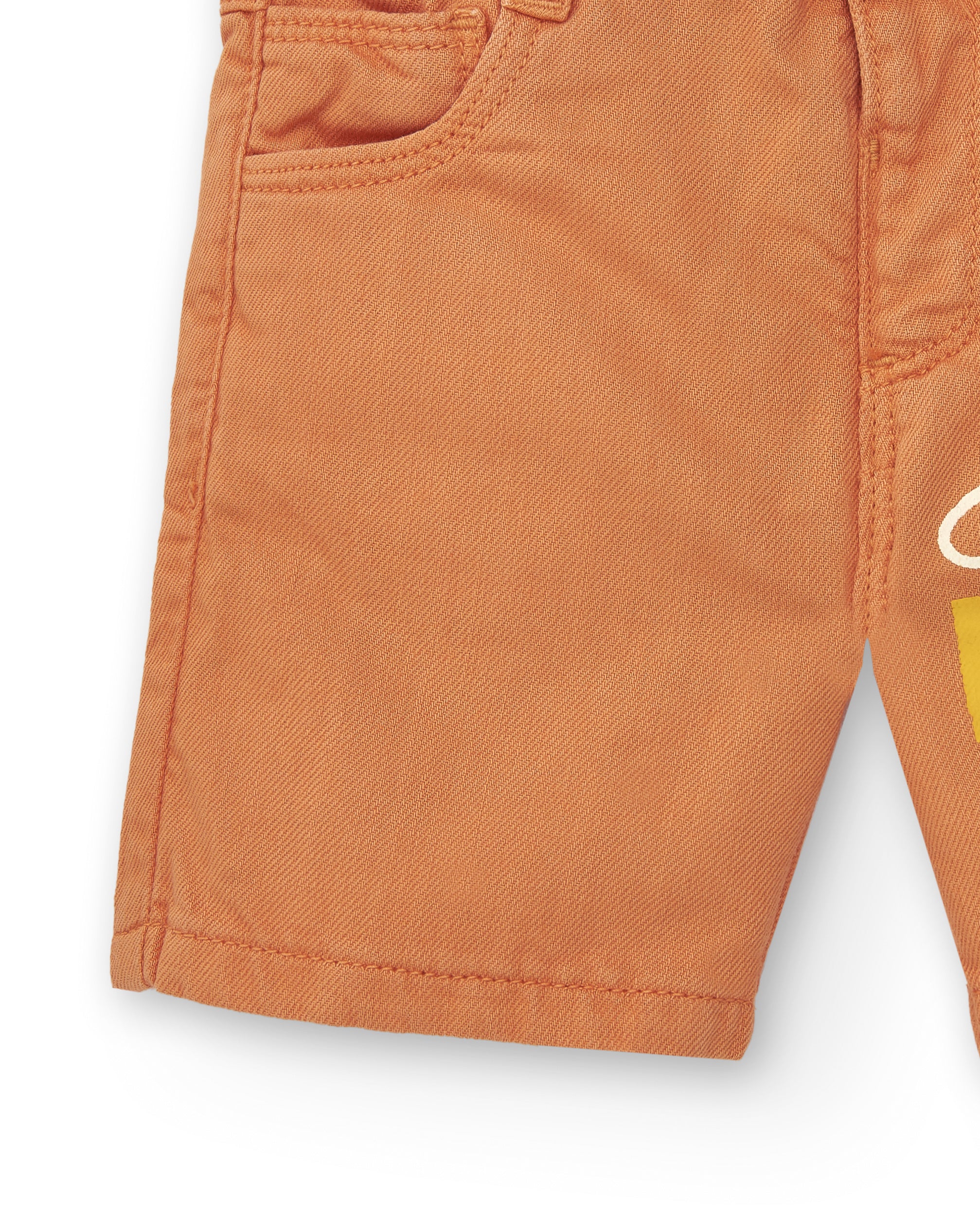 Bermudas de niño en color naranja con estampado de frutas