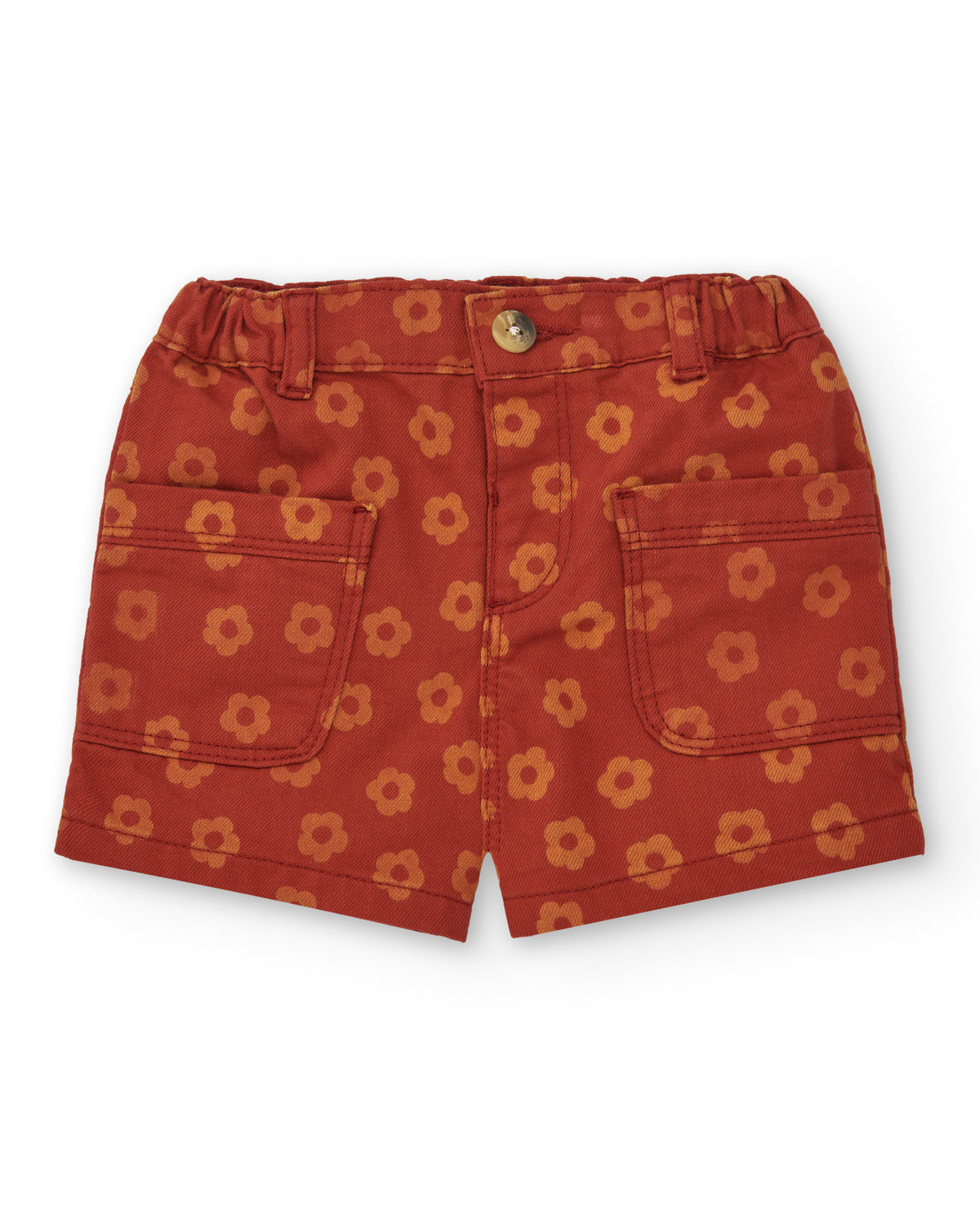 Short de niña en rojo con estampado floral colección Music Up