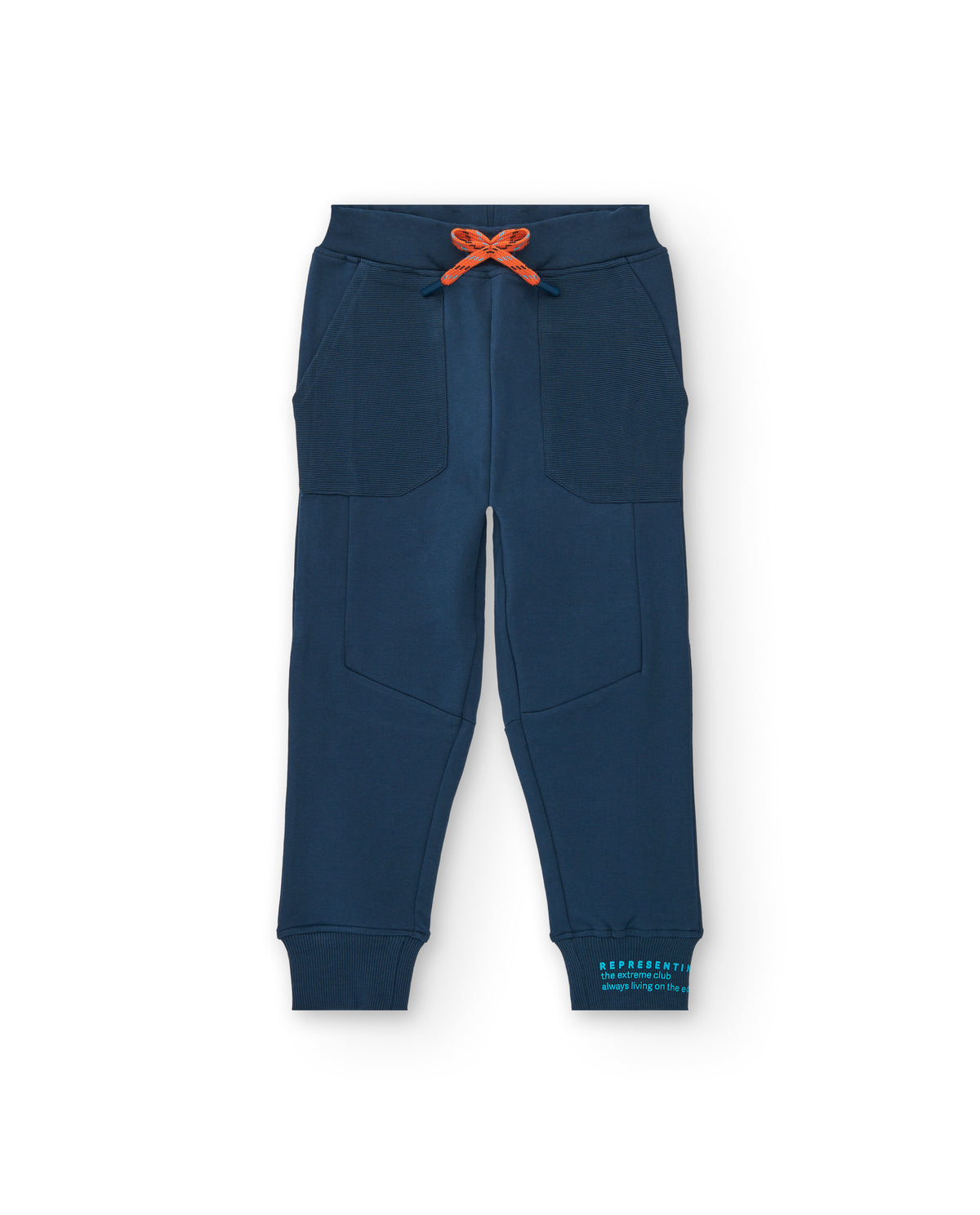 Pantalón jogger niño en azul marino con cordón ajustable