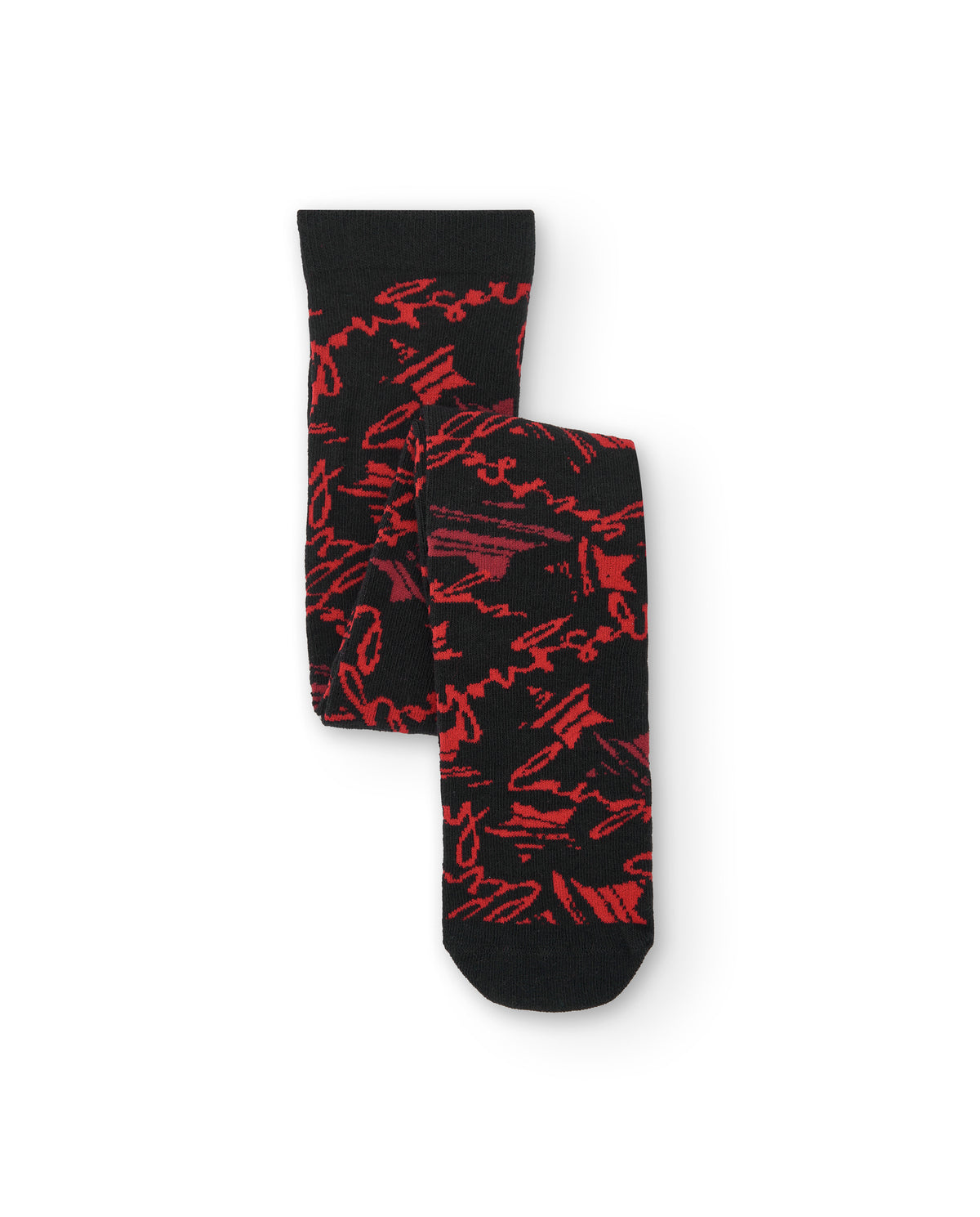 Leotardos negros con diseño rojo para niña colección Cyber Dino