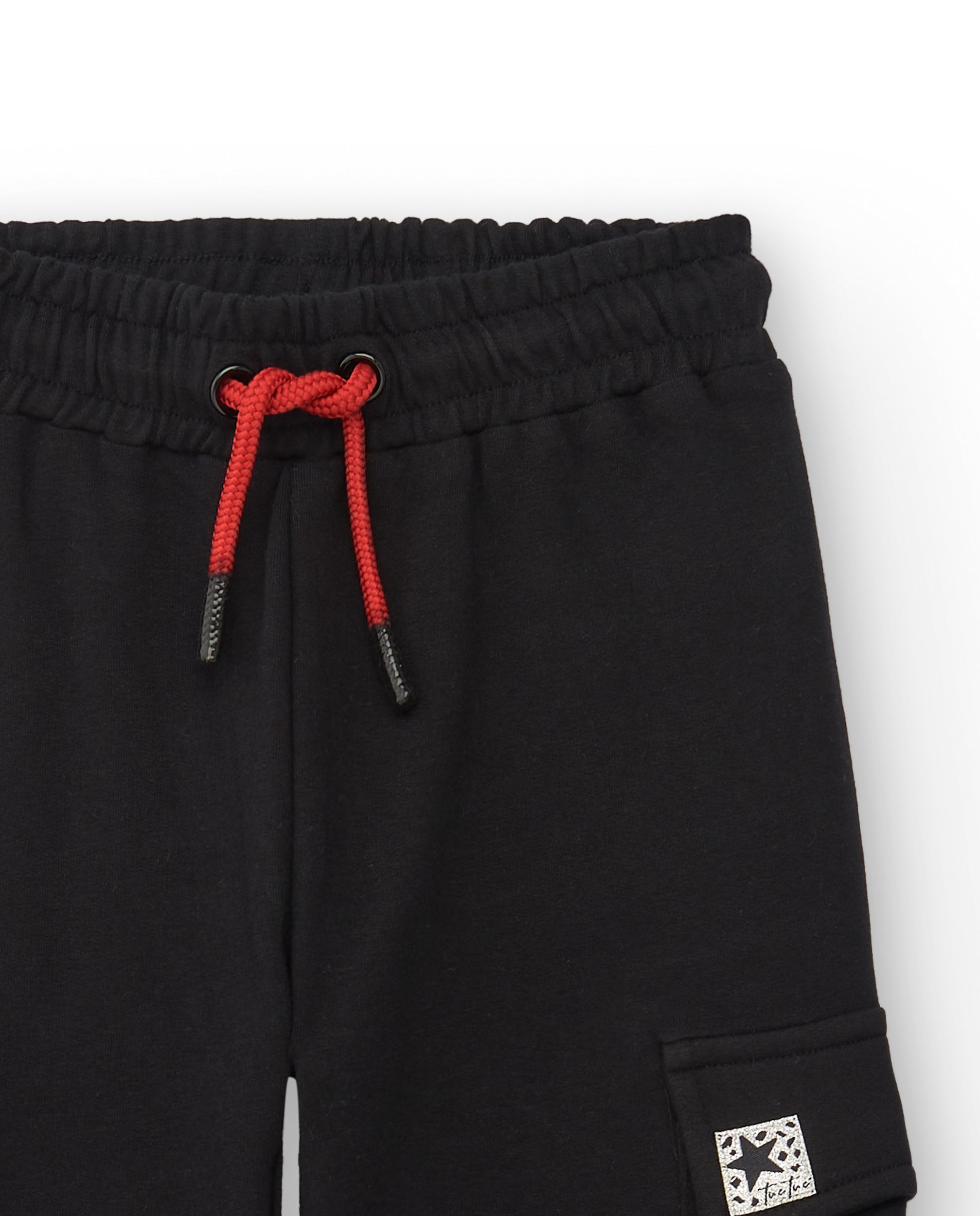 Pantalón jogger negro con bolsillos cargo para niña colección