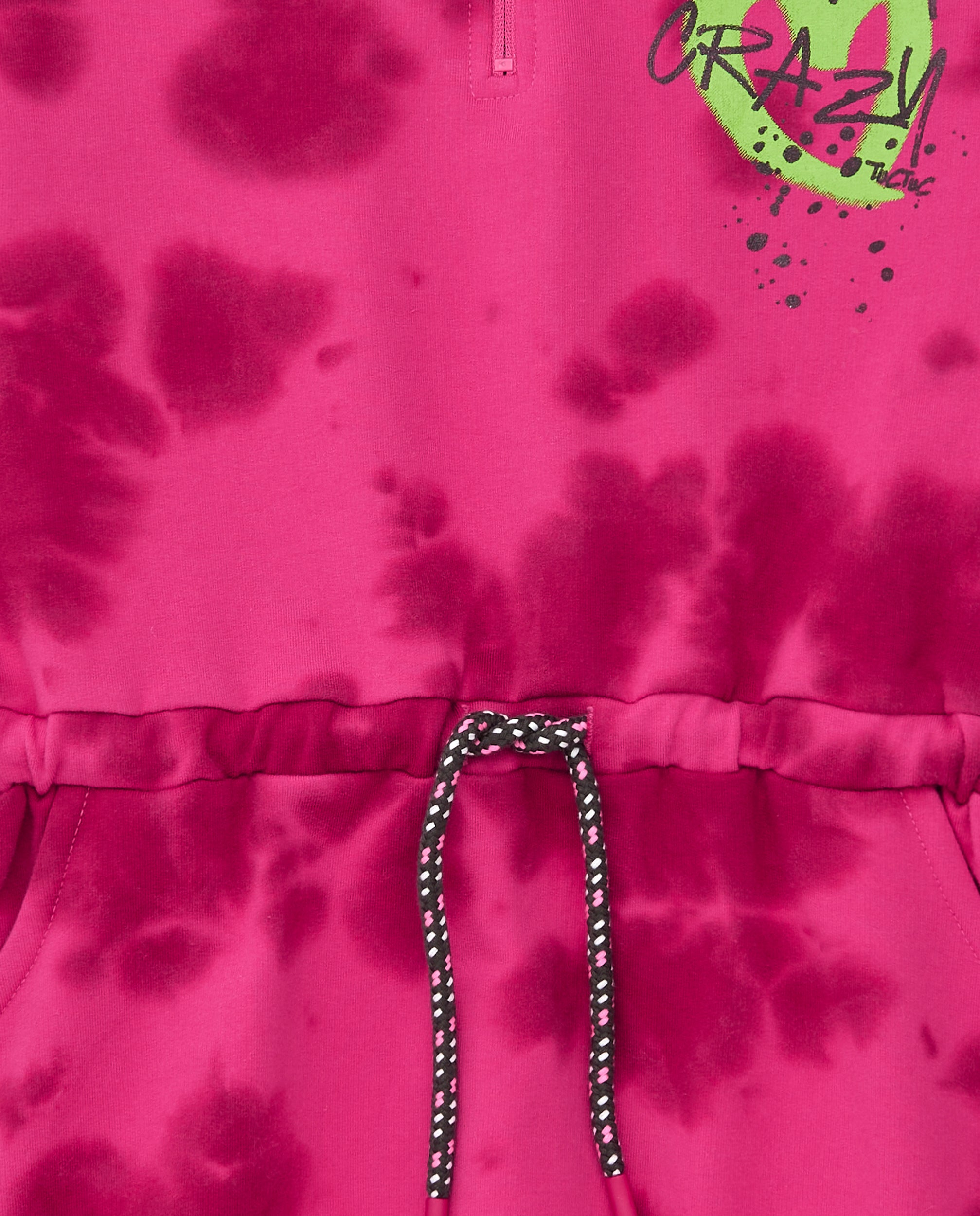 Vestido sudadera rosa con efecto tie-dye para niña colección