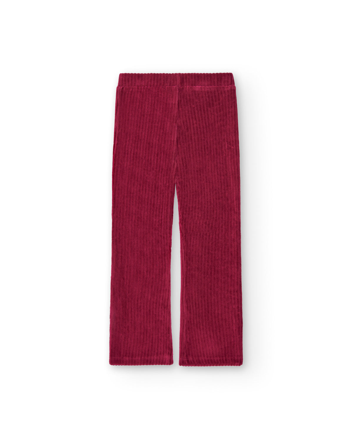 Pantalón acampanado de pana rojo para niña colección Colorfield