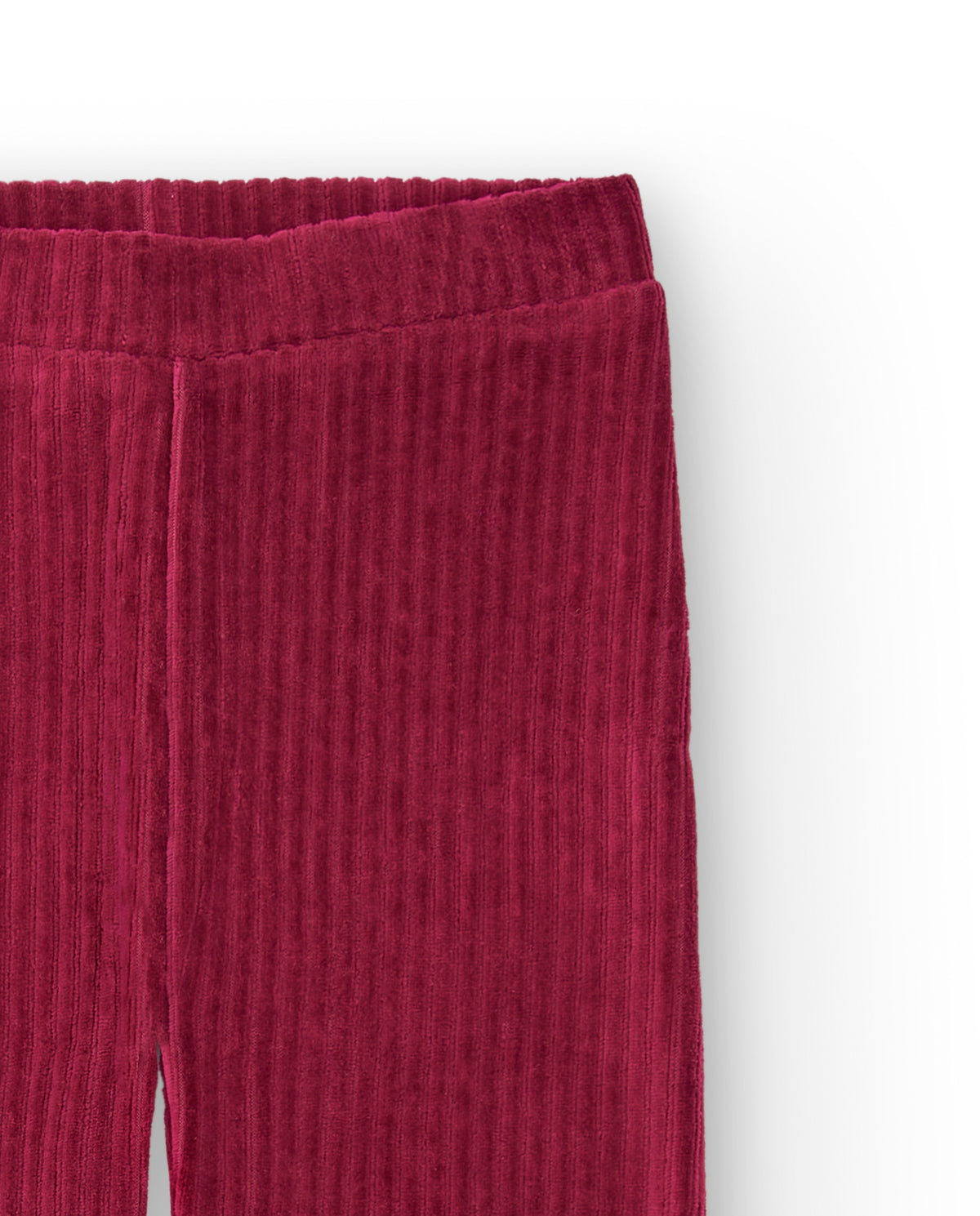 Pantalón acampanado de pana rojo para niña colección Colorfield