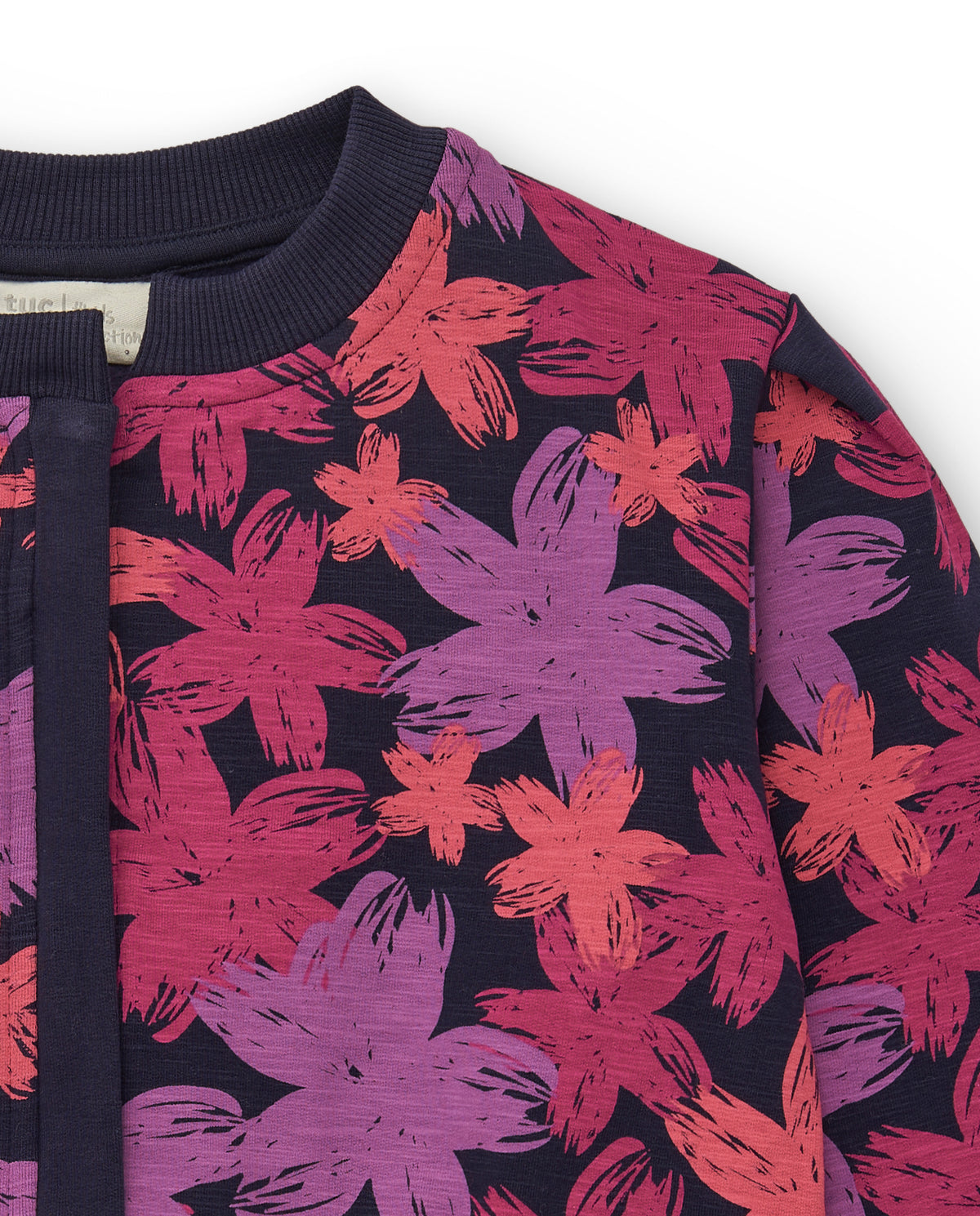 Chaqueta bomber con estampado floral para niña colección