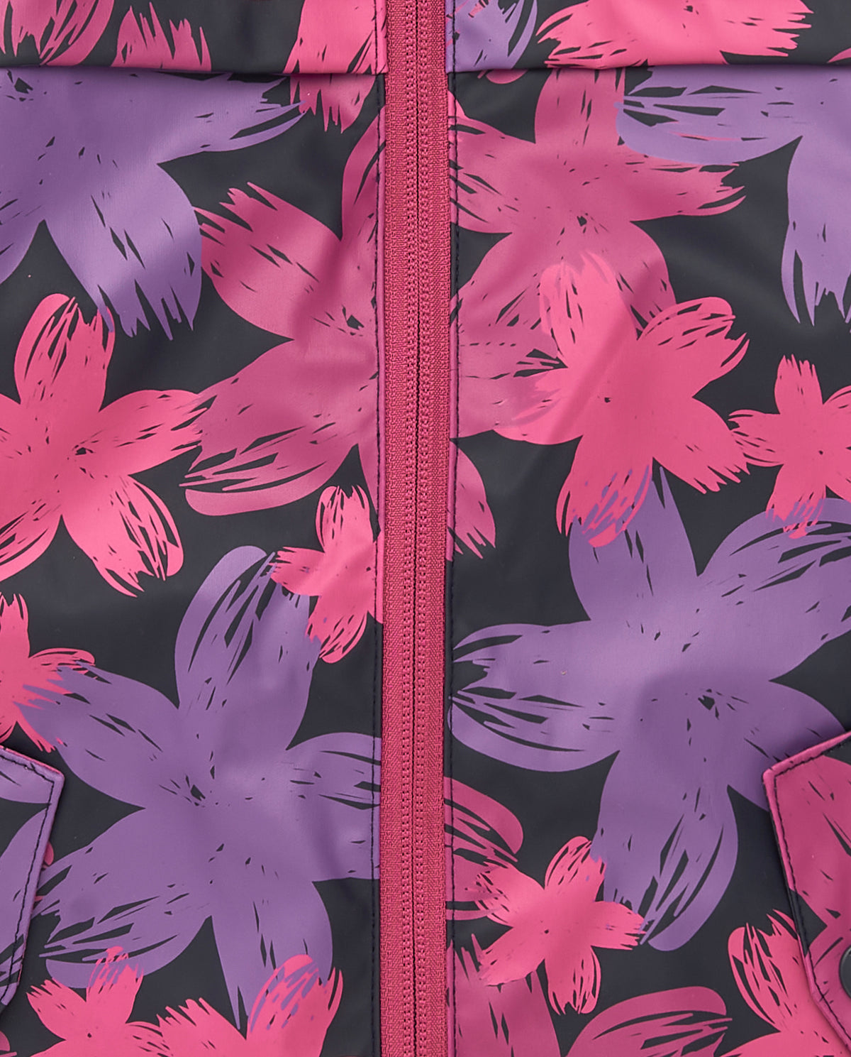 Chaqueta impermeable con estampado floral para niña colección