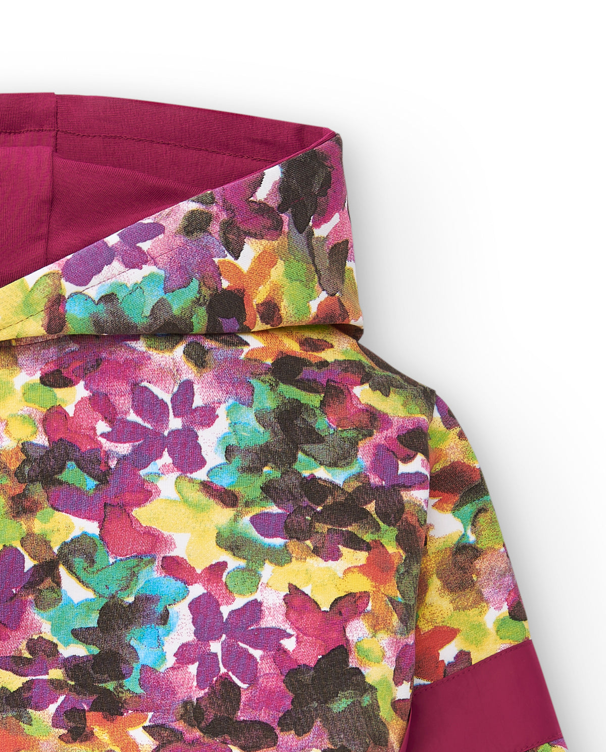 Sudadera con capucha y estampado multicolor para niña colección