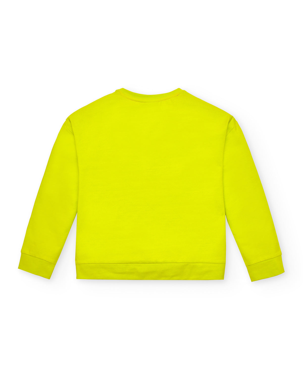 Jersey amarillo neón con estampado floral para niña de la