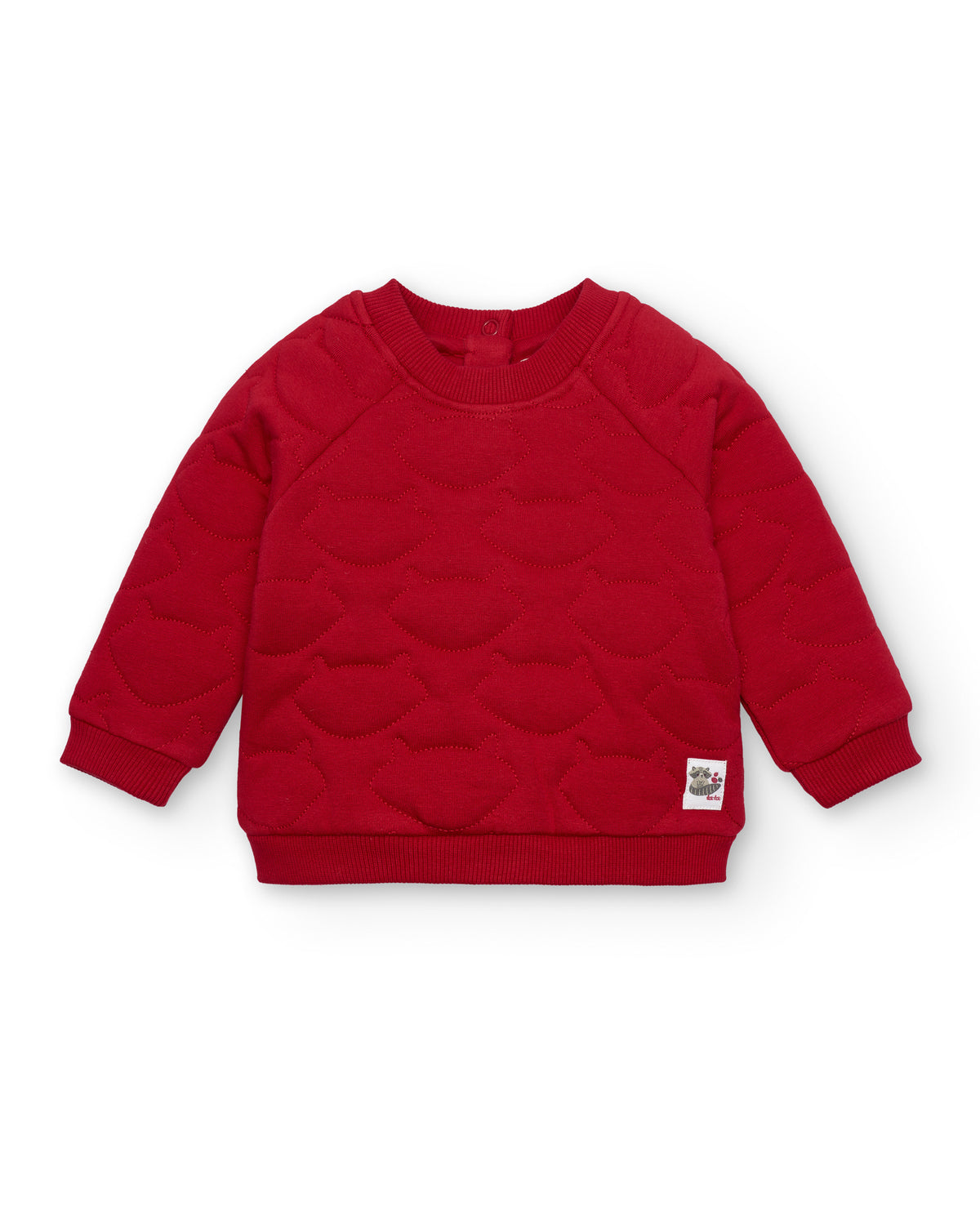 Conjunto de sudadera y pantalón para niño en rojo y blanco