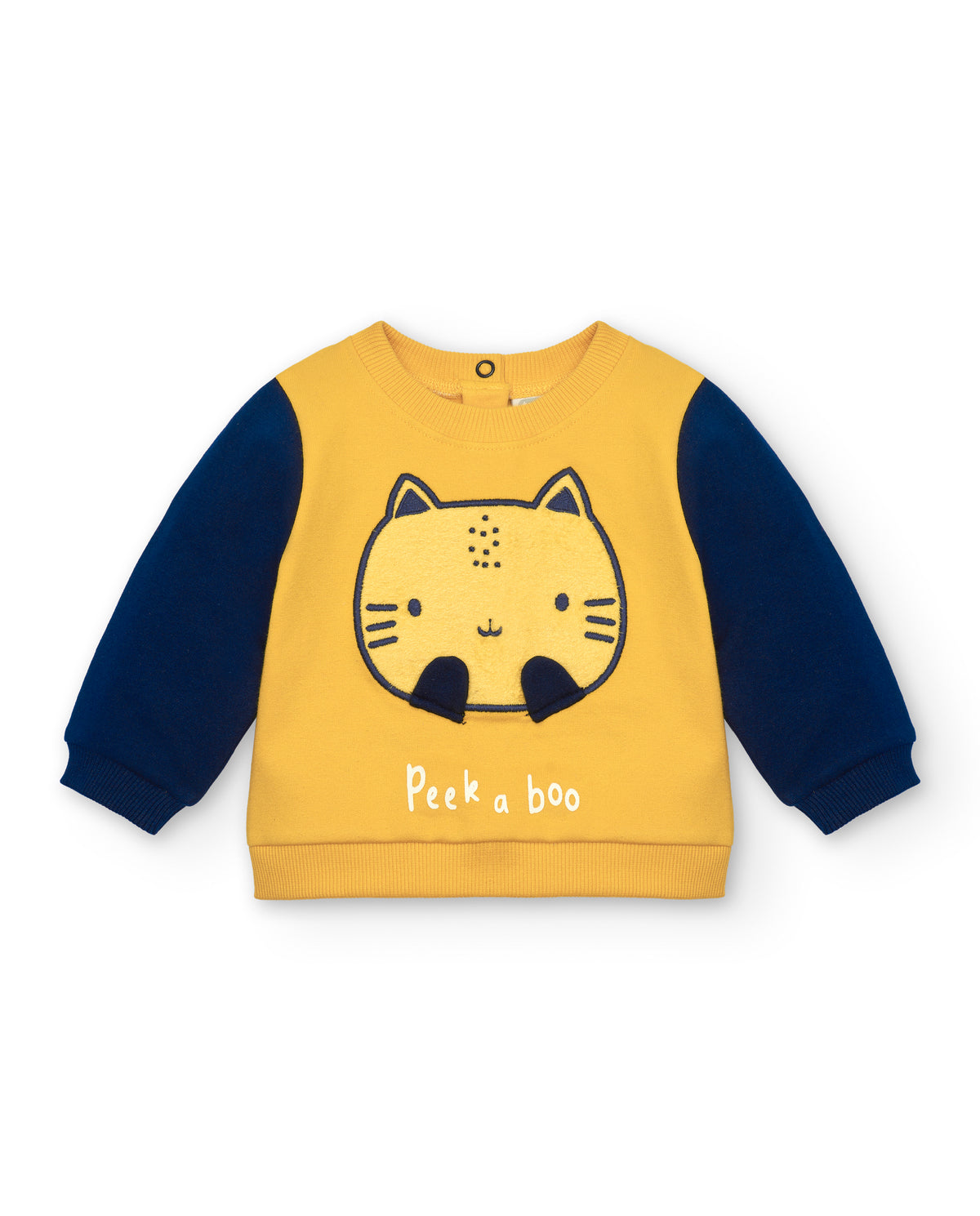 Conjunto de dos piezas para niño en amarillo y azul con