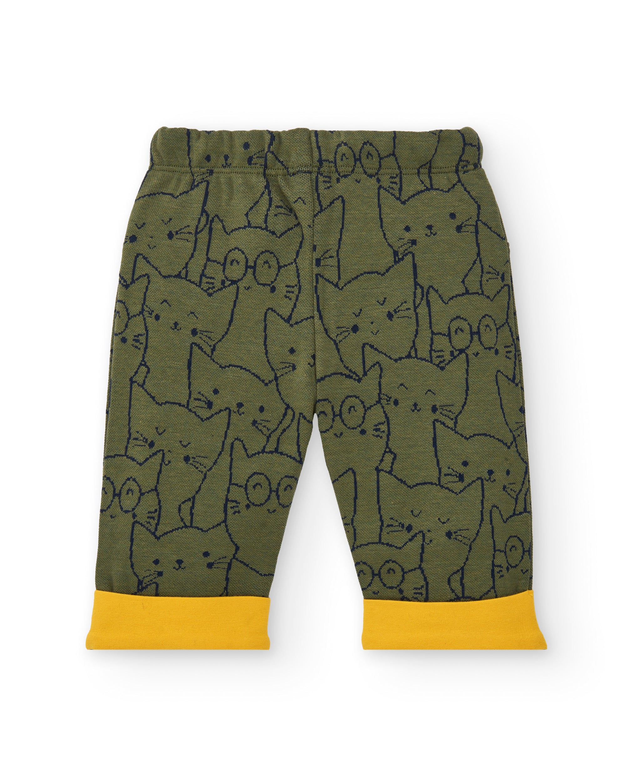 Conjunto de dos piezas para niño en azul y verde con estampado