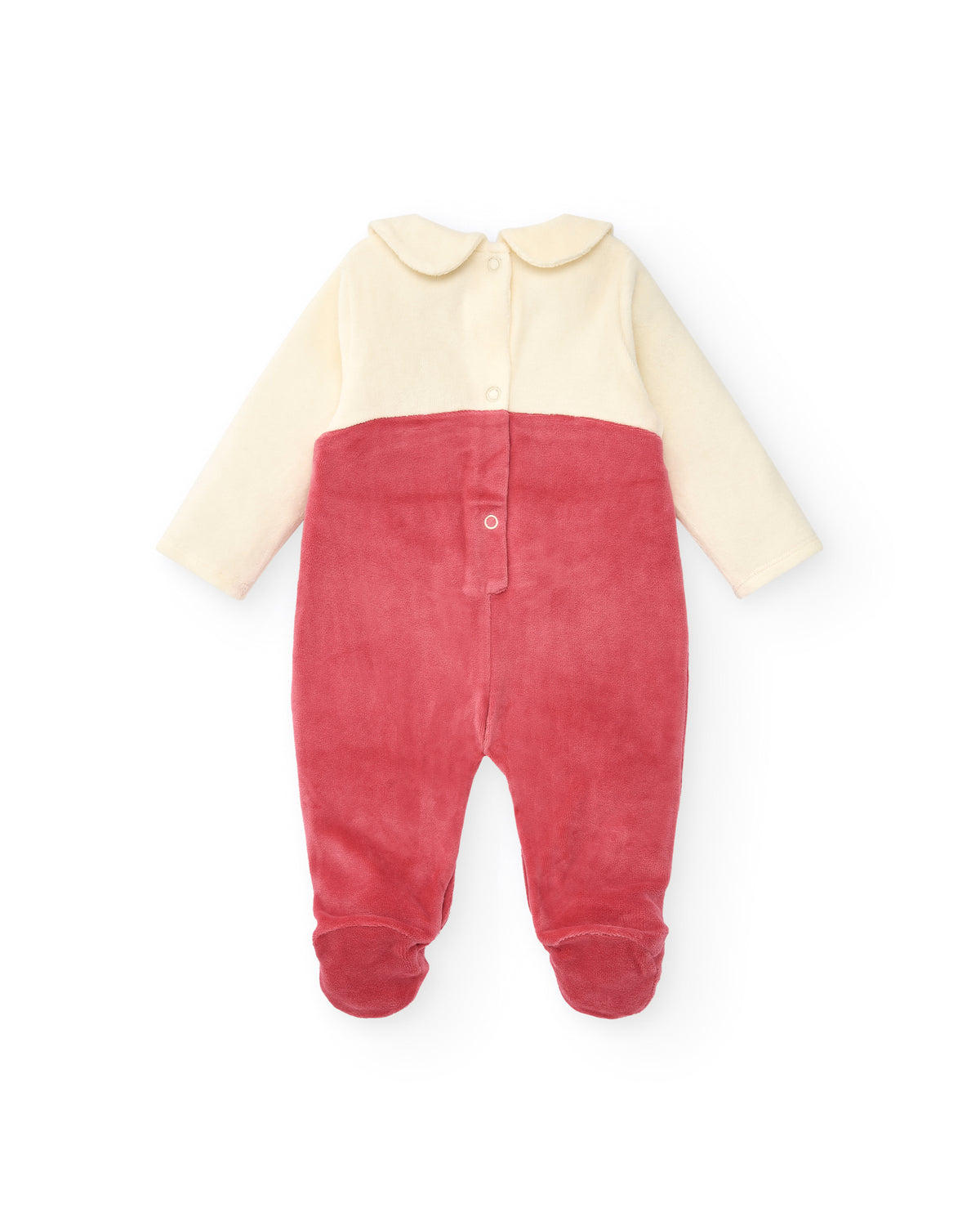 Pelele para niña en rosa con diseño de gatito bordado colección