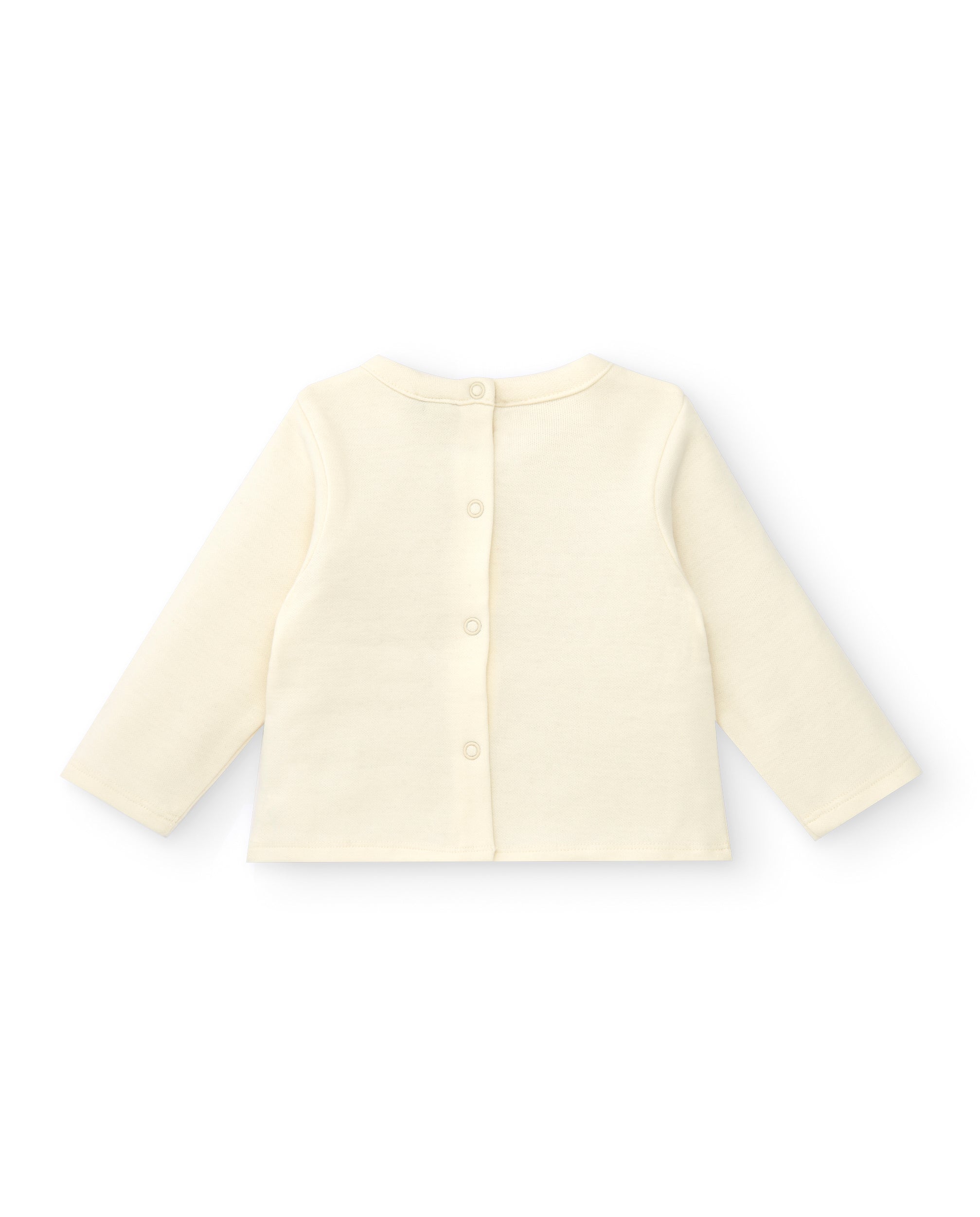 Conjunto para niña en crema y rosa con diseño de gatito