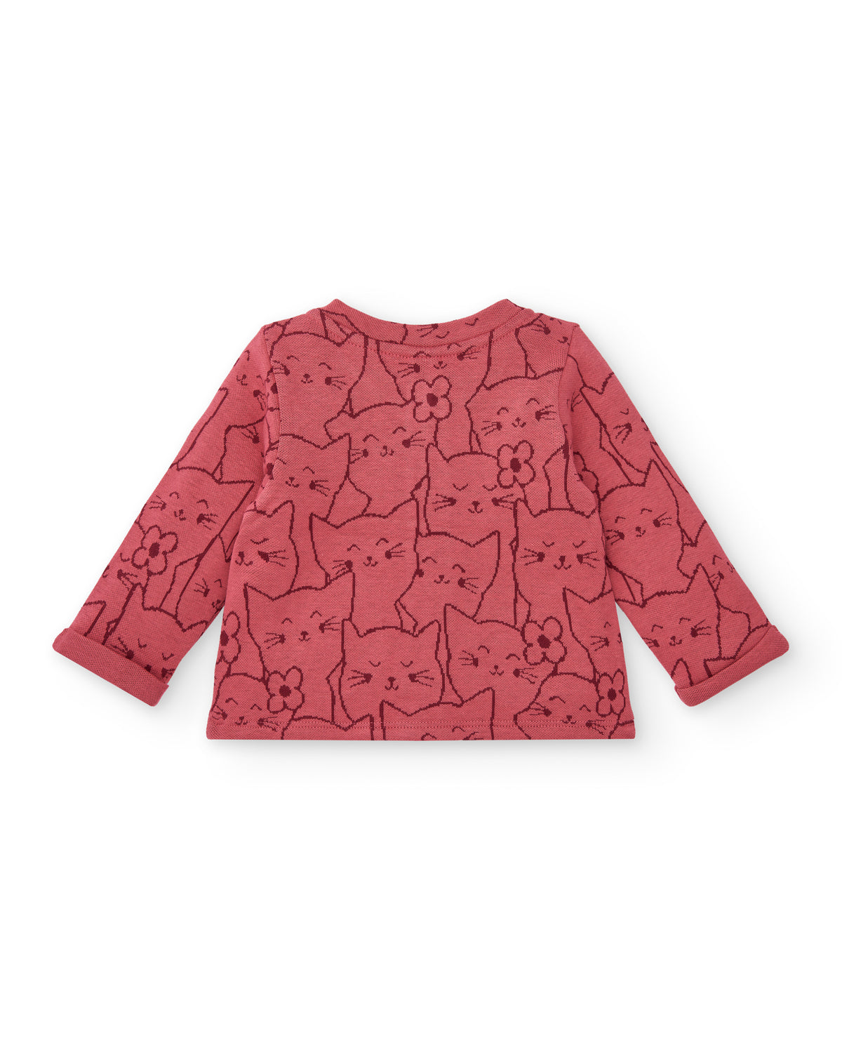 Chaqueta para niña en color rosa con estampado de gatitos