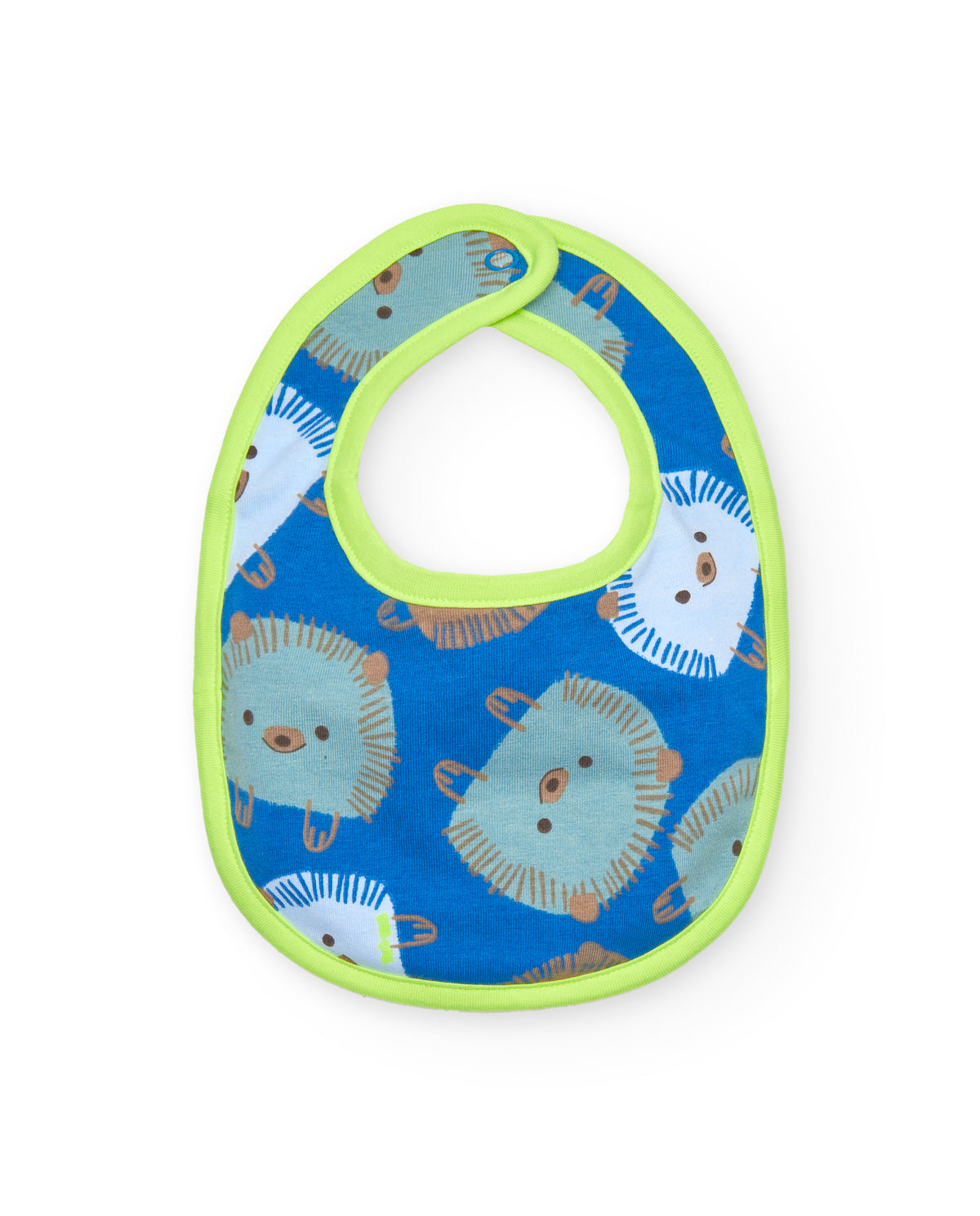 Pack de 2 baberos para niño en azul y beige con estampado de