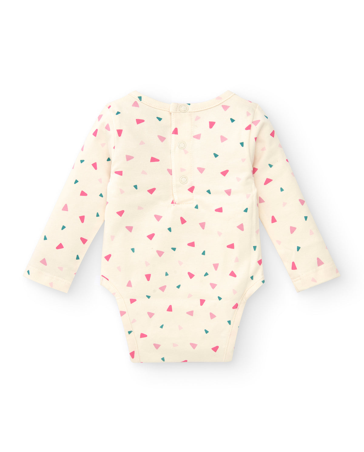 Pack de 2 bodies para niña en tonos crema y rosa con estampado