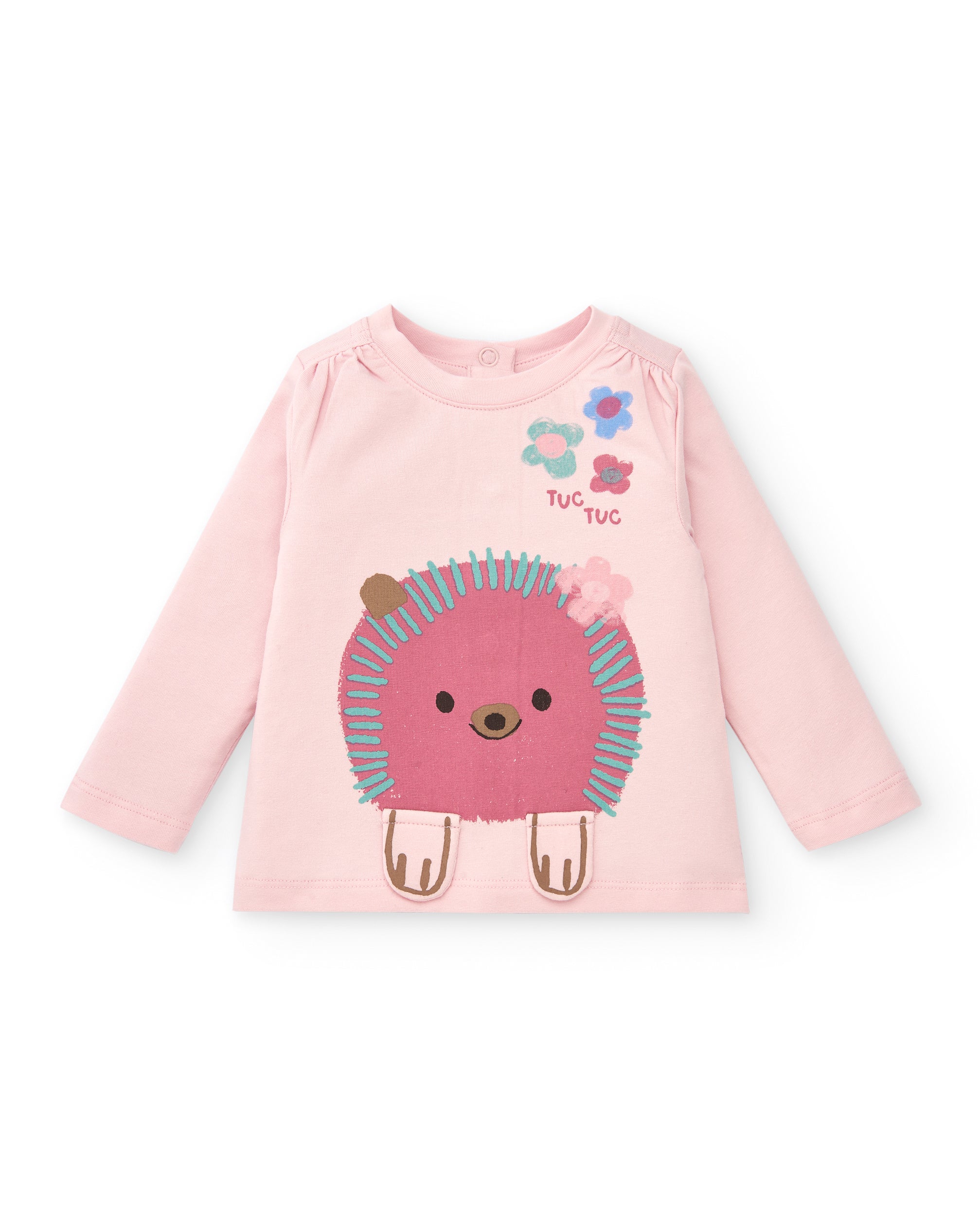 Conjunto de camiseta y falda con leggings para niña en rosa con
